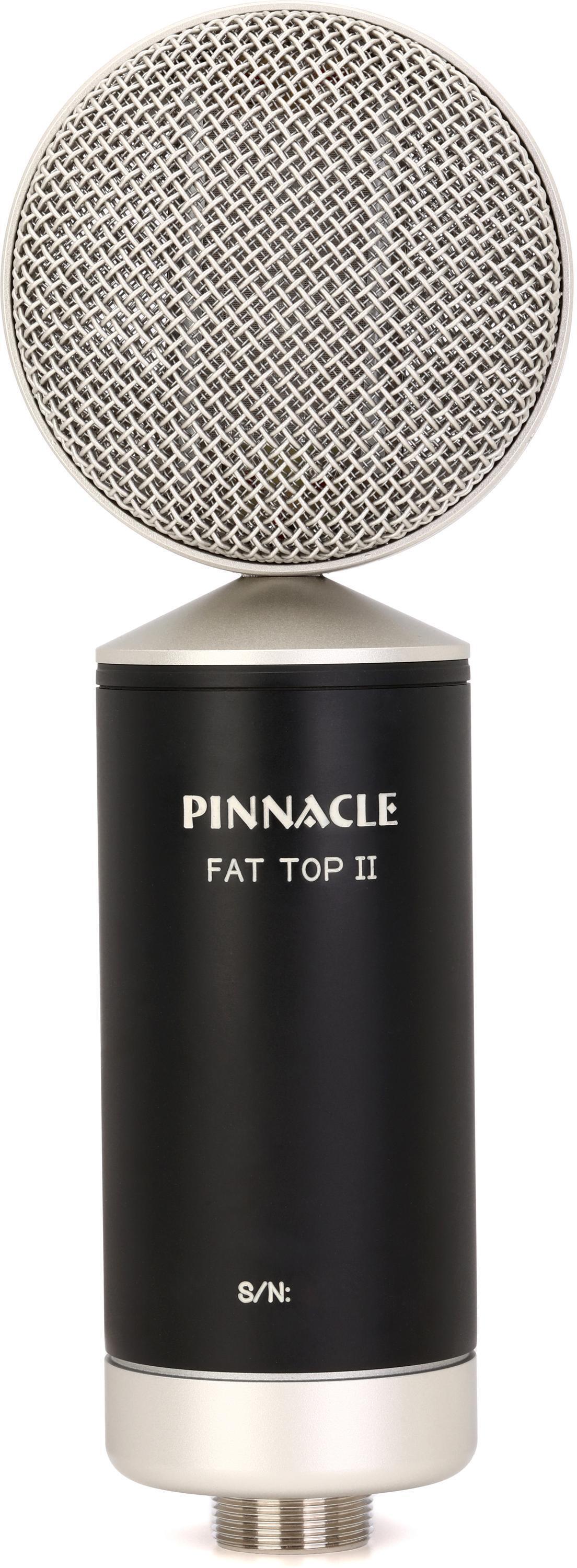 Pinnacle Microphones Fat Top II Ribbon Microphone with Lundahl Transformer Black Sweetwater