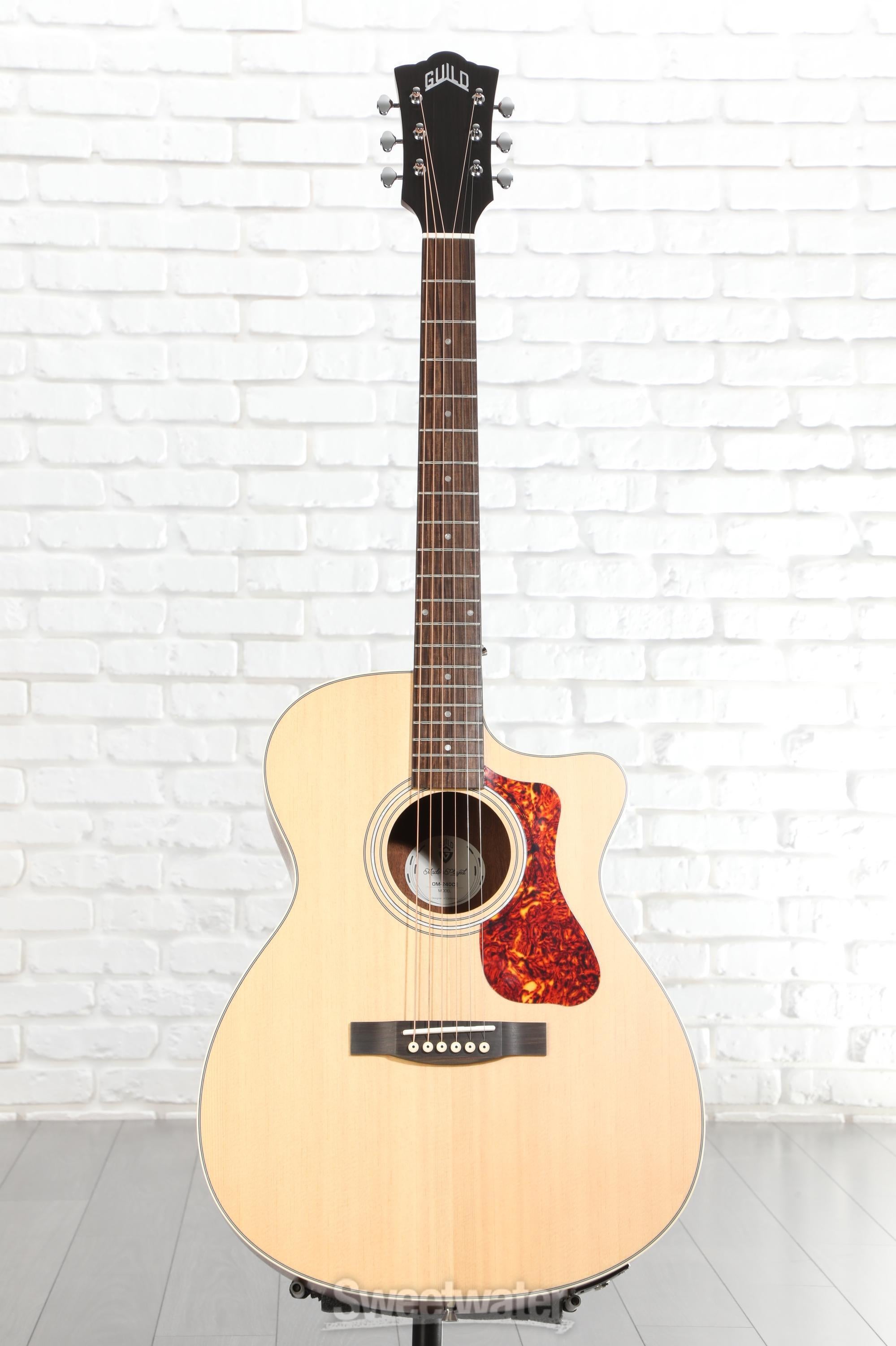 Guild OM-240CE, Orchestra Acoustic-Electric Guitar - Natural