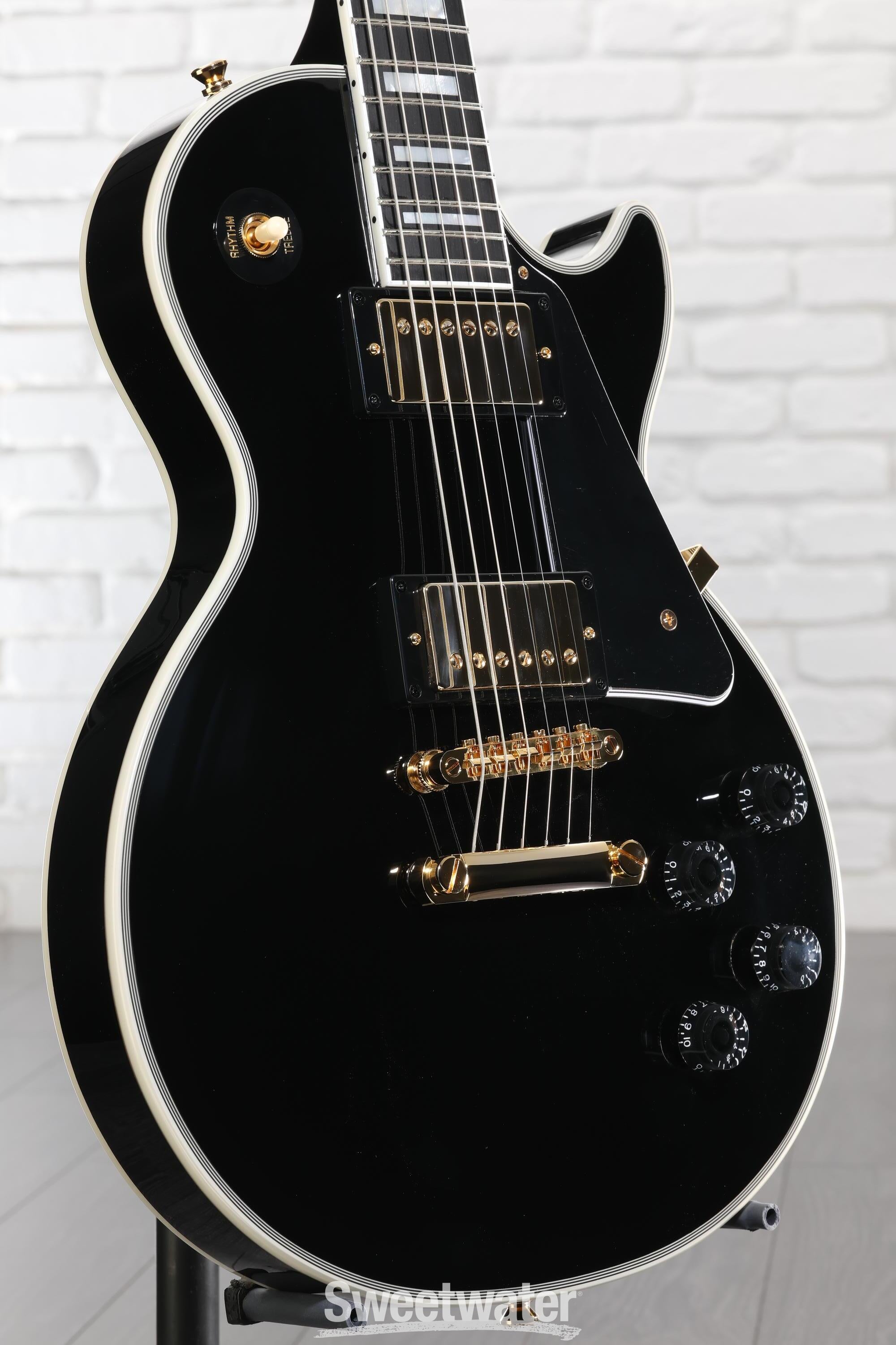 Photo of Epiphone Inspired by Gibson Custom Les Paul Custom Electric Guitar - Ebony