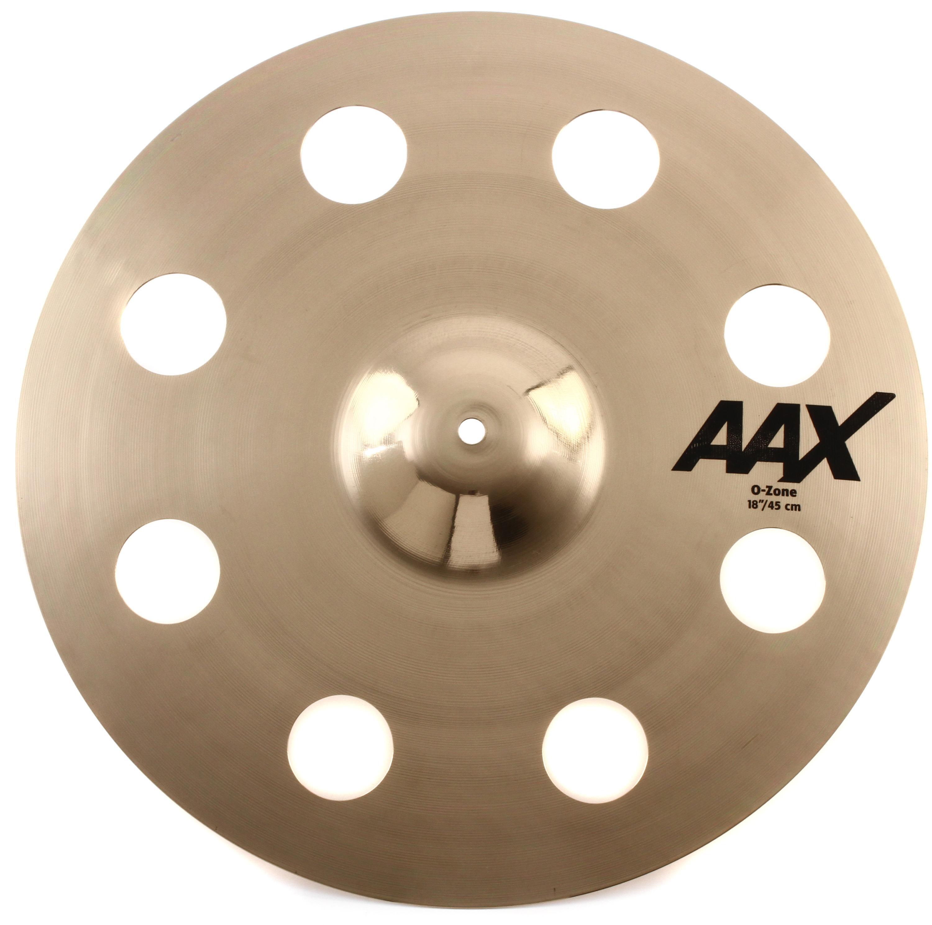 Sabian 18 inch AAX O-Zone Crash Cymbal - Brilliant Finish