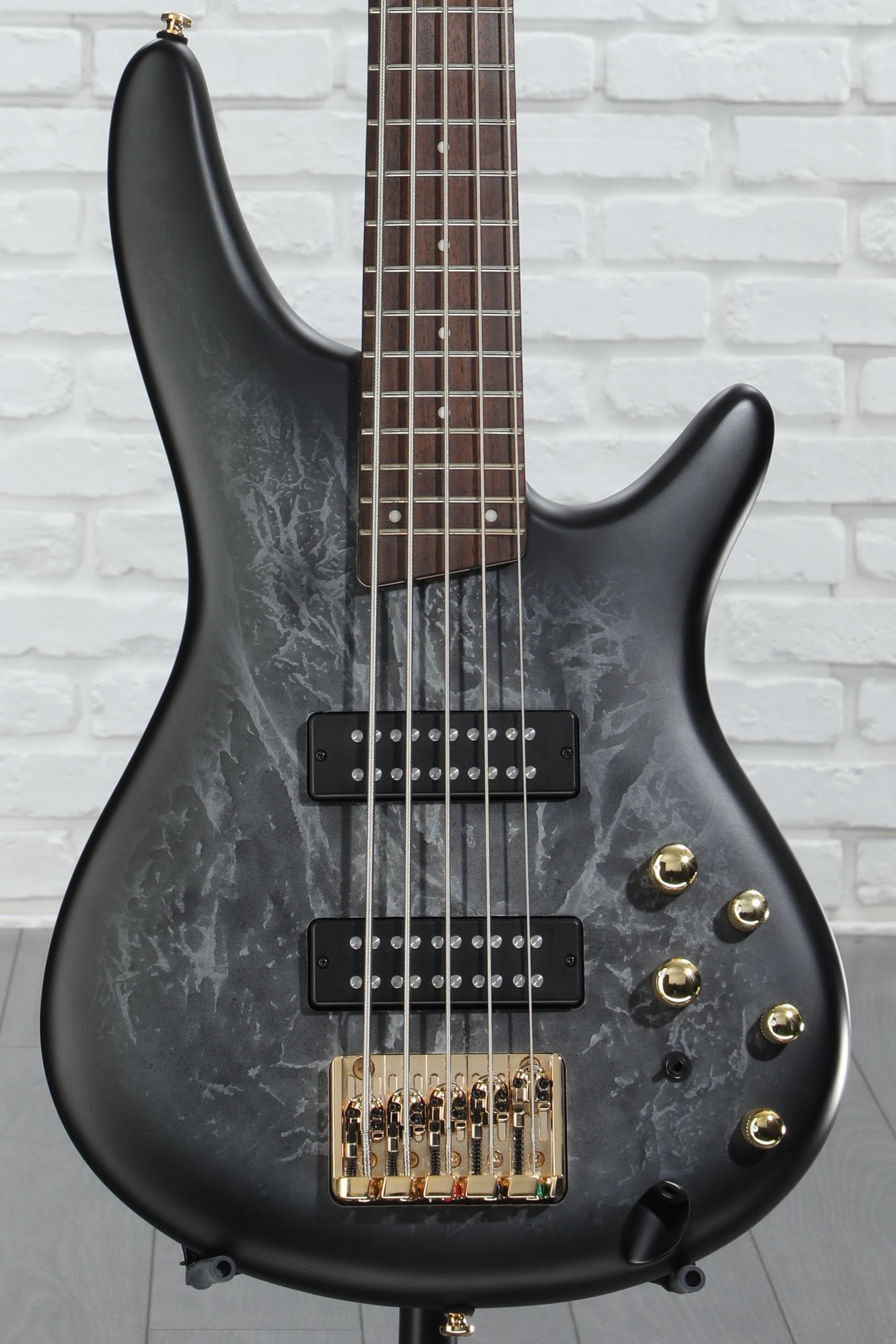 Ibanez SR Standard 5-string Electric Bass - Black Ice Frozen Matte