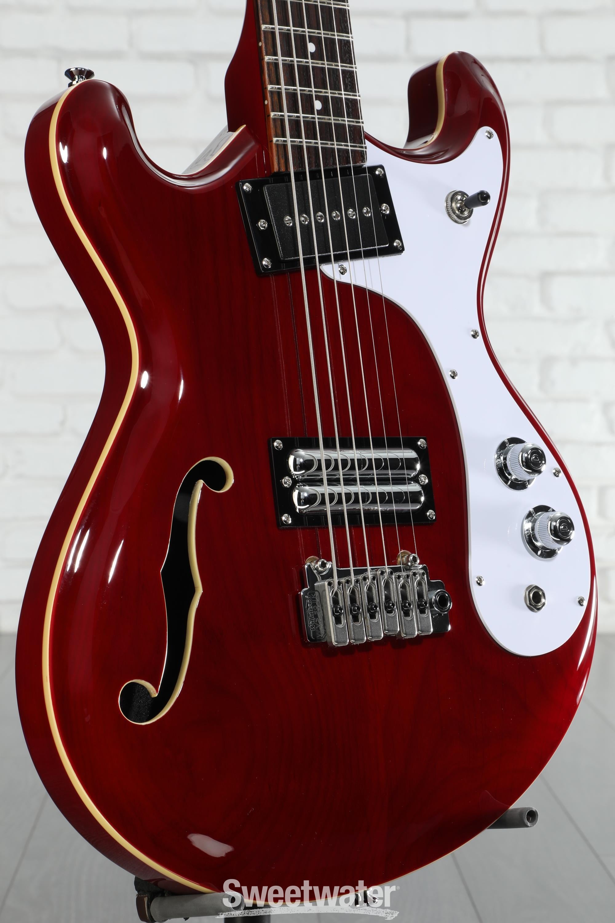 ギター DANELECTRO THE 66 Tranceparent Red Danelectro The '66 Semi Hollow Body Electric Guitar