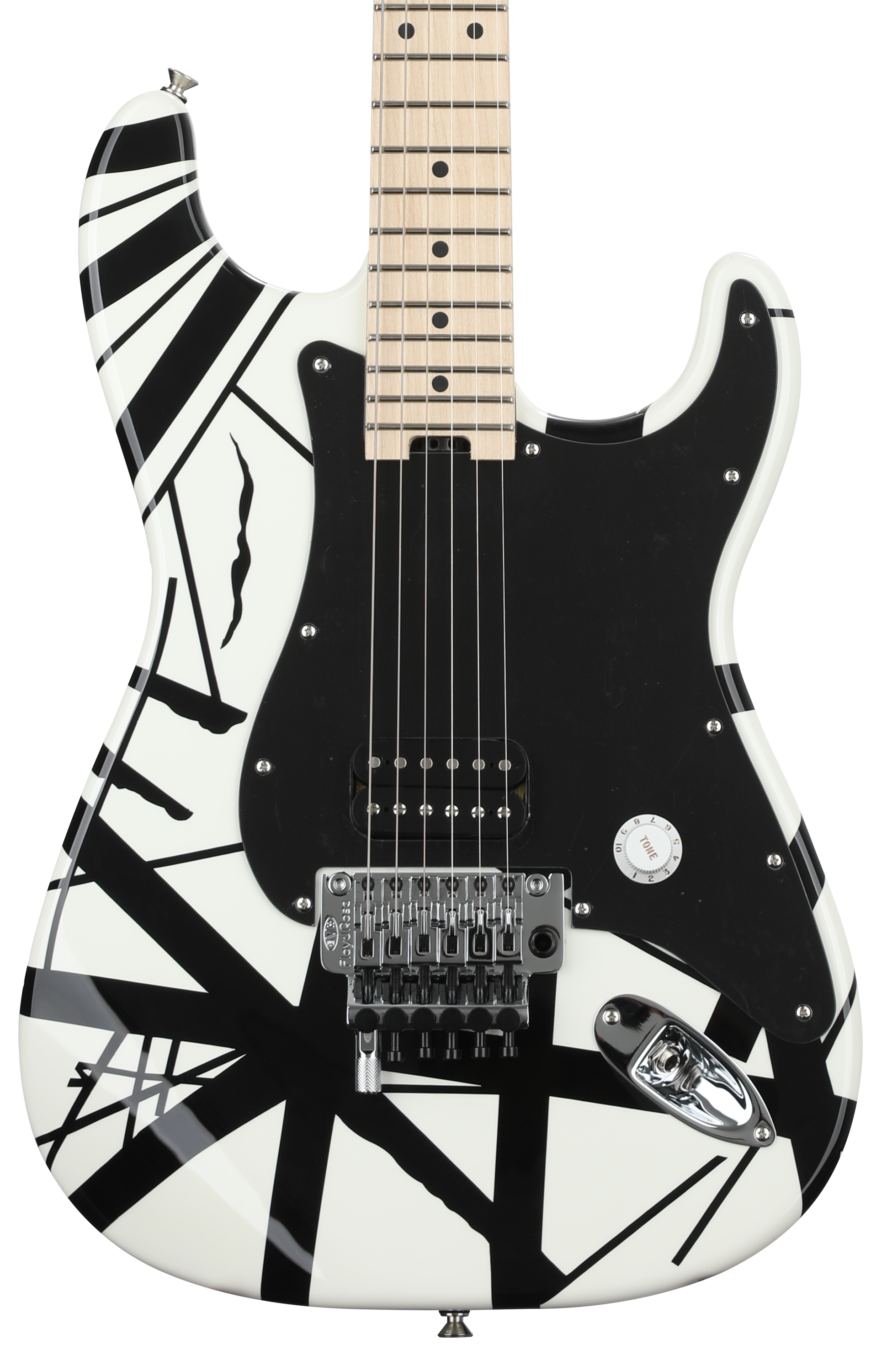 Evh striped black and white deals