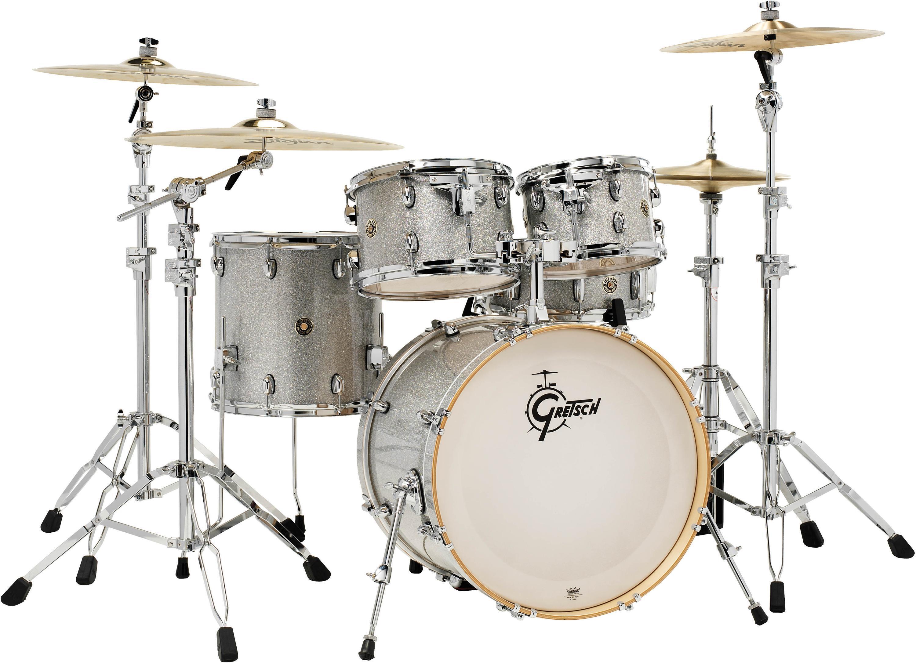 Gretsch Drums Catalina Maple CM1-E825 5-piece Shell Pack with Snare Drum -  Silver Sparkle