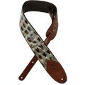 Photo of Levy's M4WP-004 3" Wide Embossed Leather Guitar Strap
