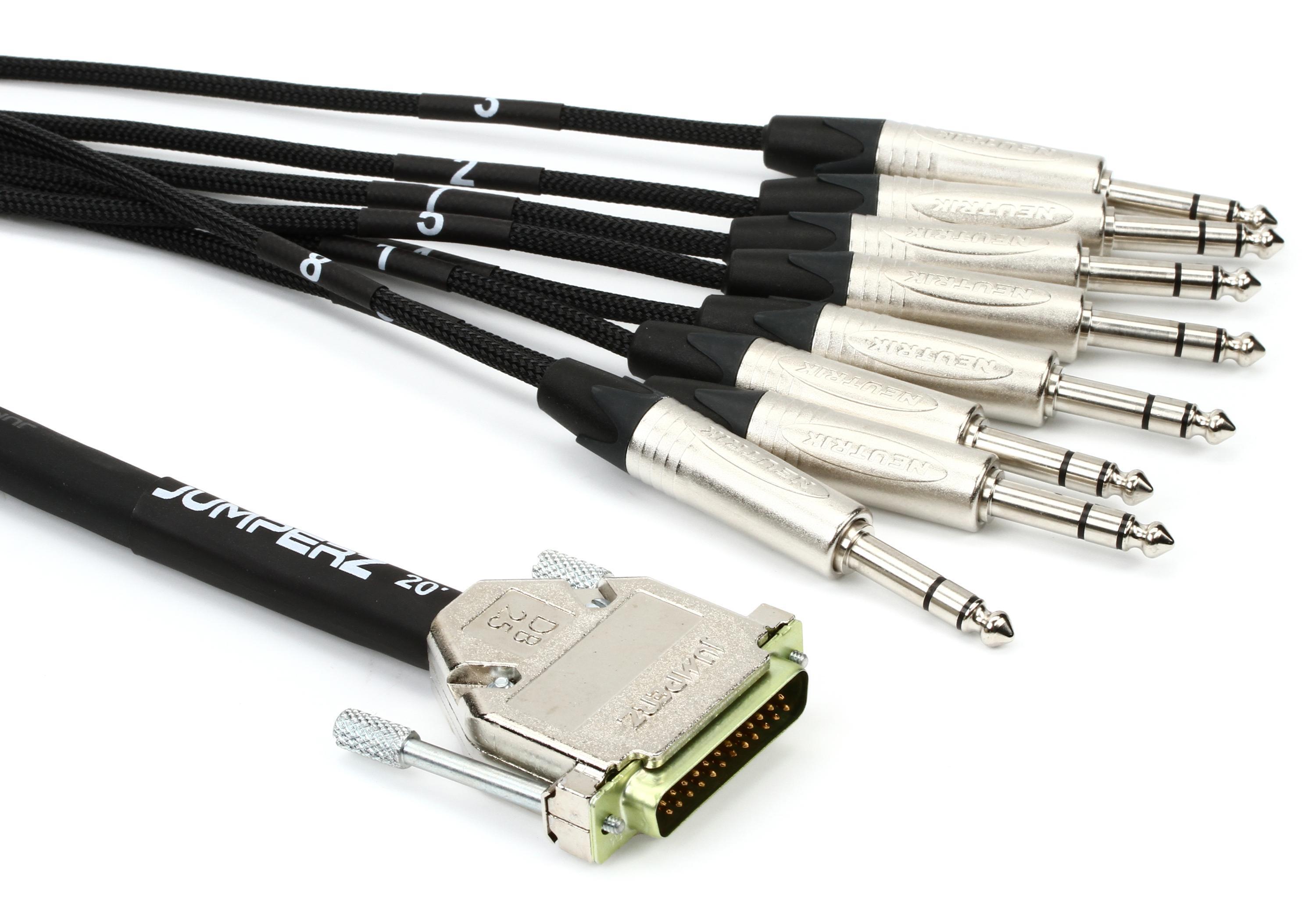 Photo of JUMPERZ JDB25-TRS ZipLine DB25 to TRS Male 8-channel Analog Audio Interface Cable - 20 foot