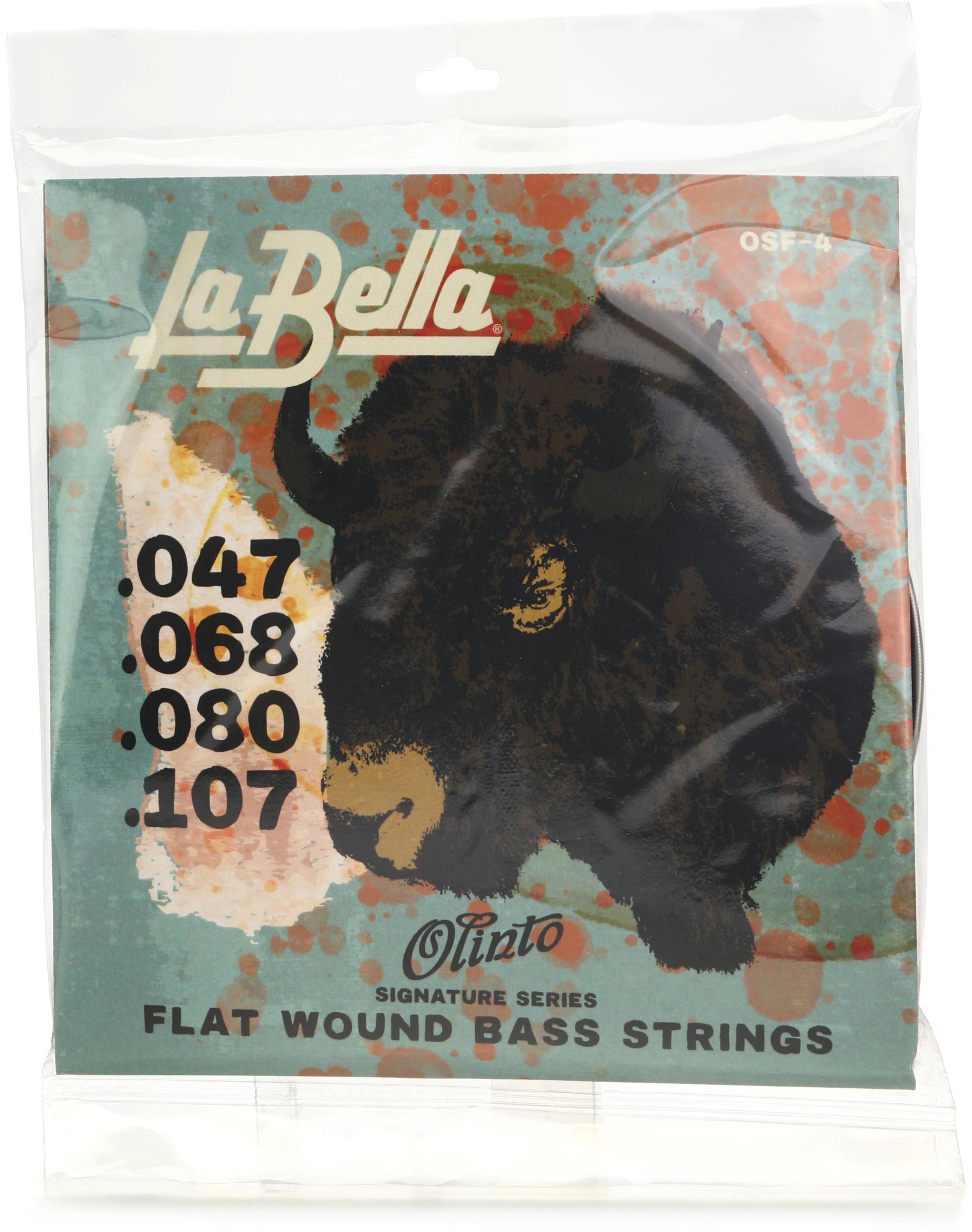 Photo of La Bella OSF4 Olinto Signature Flatwound Bass Guitar Strings - .047-.107 Standard