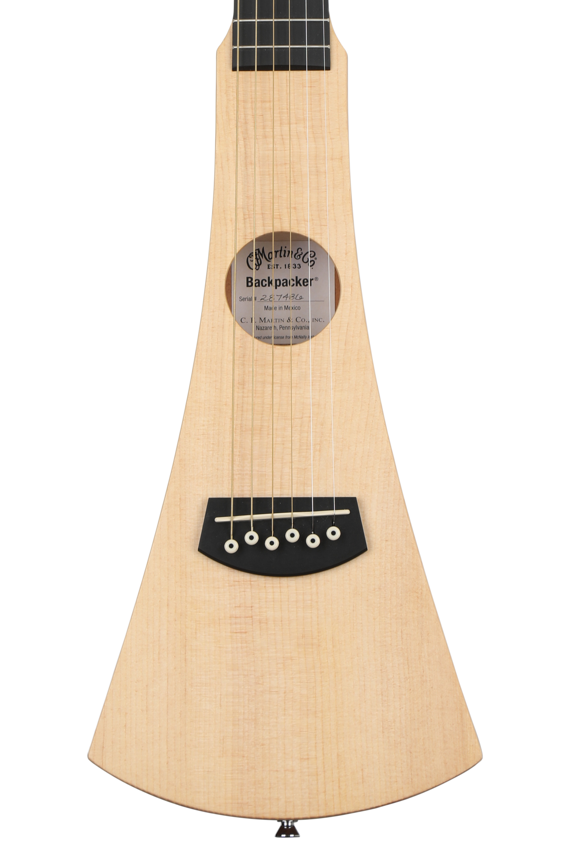 Martin Backpacker Steel String Acoustic Travel Guitar Natural Sweetwater