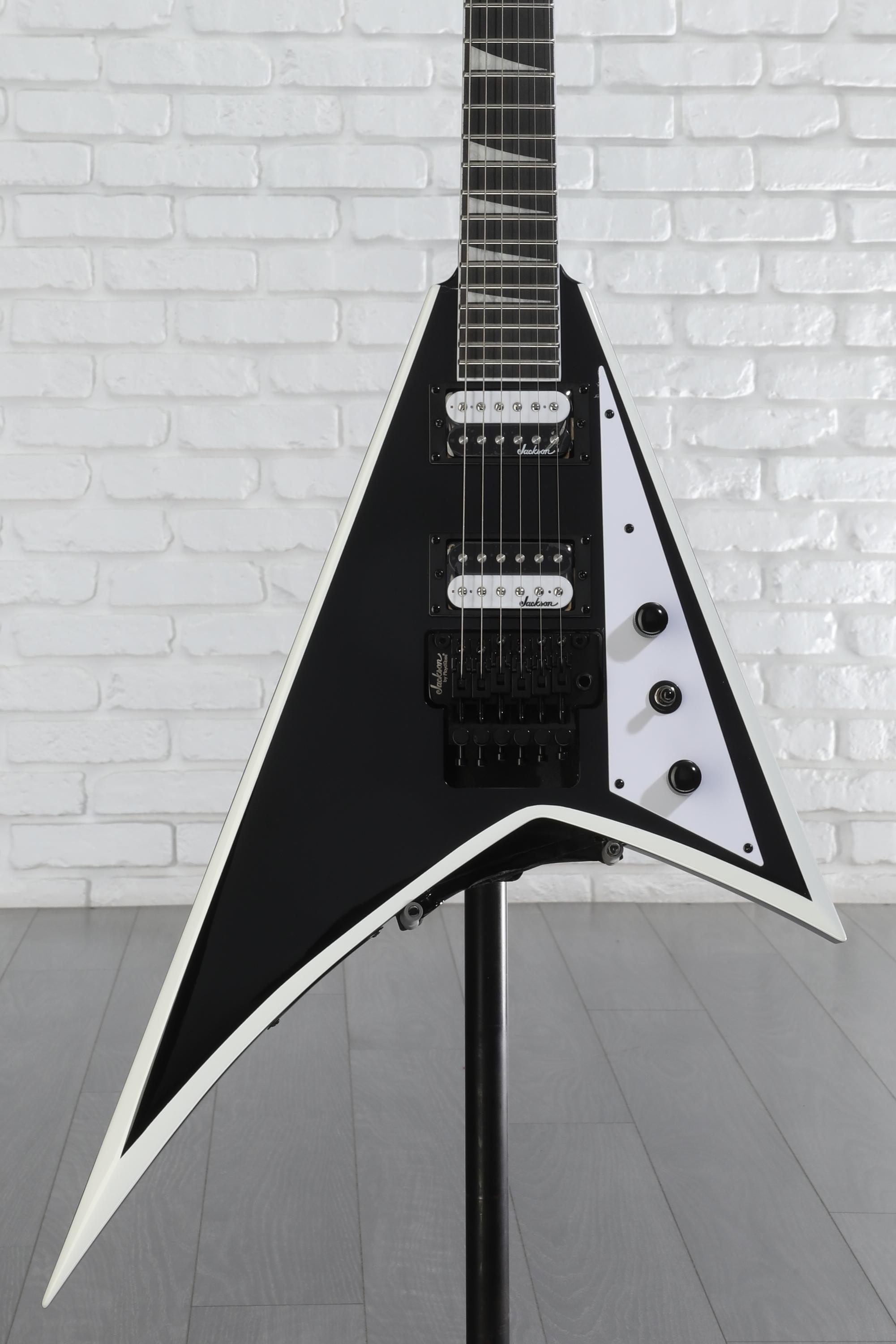 ギター Jackson JS32 Rhoads Black Jackson Rhoads JS32 Electric Guitar Black With White Bevel