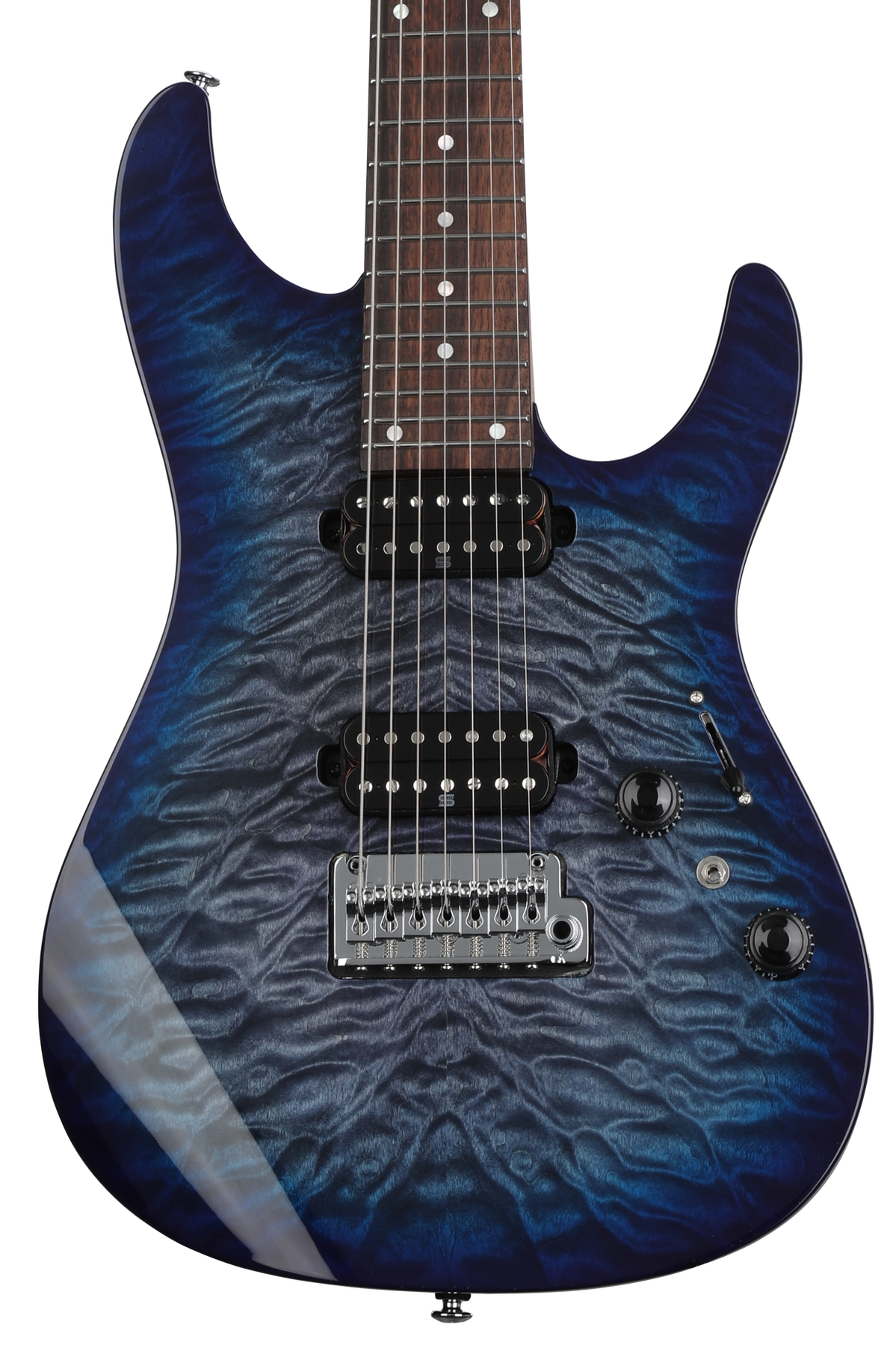 Ibanez Premium AZ427P2QM 7-string Electric Guitar - Twilight Blue