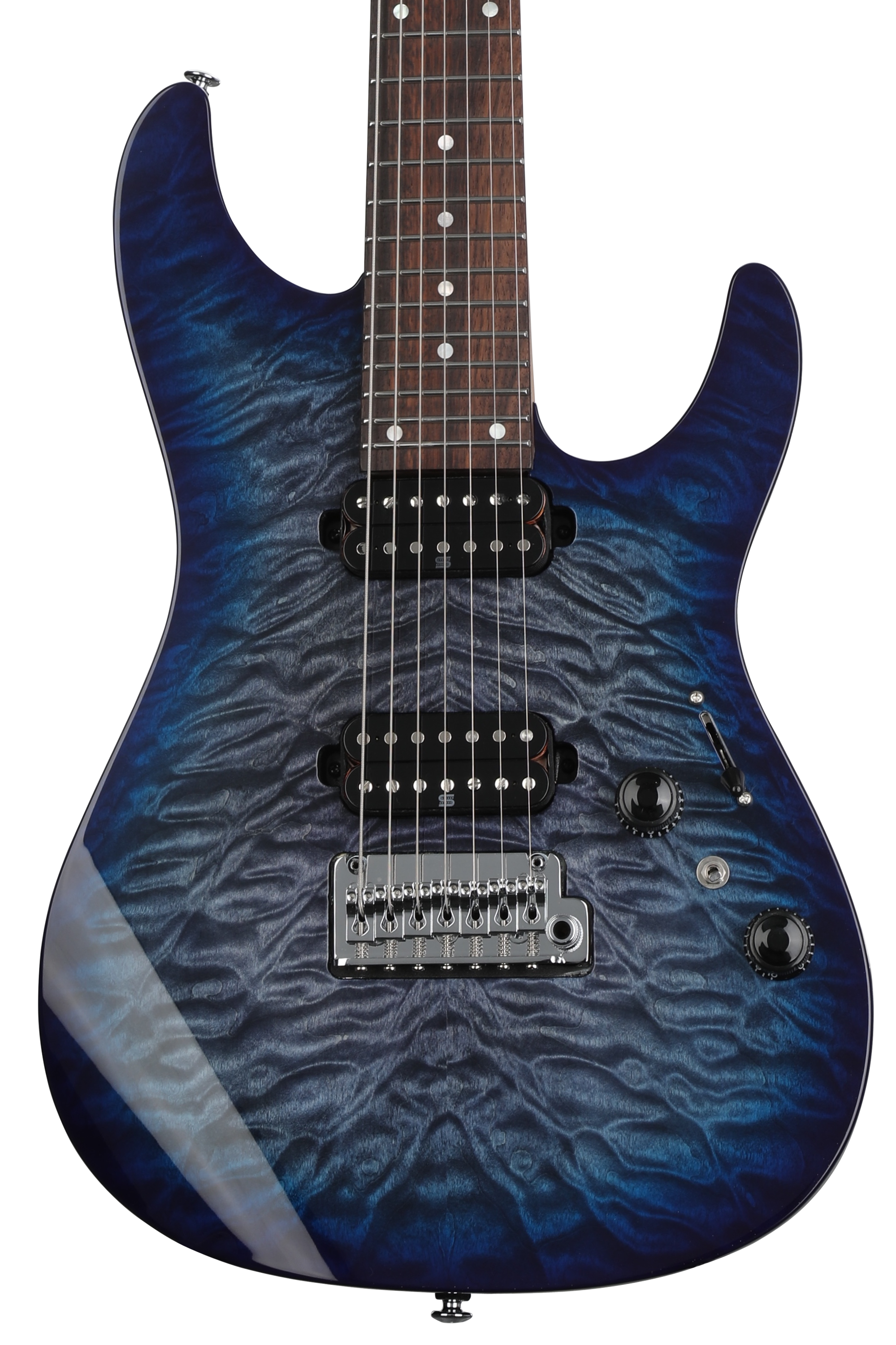 Ibanez Premium AZ427P2QM 7-string Electric Guitar - Twilight Blue