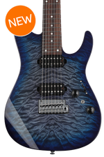 Photo of Ibanez Premium AZ427P2QM 7-string Electric Guitar - Twilight Blue Burst