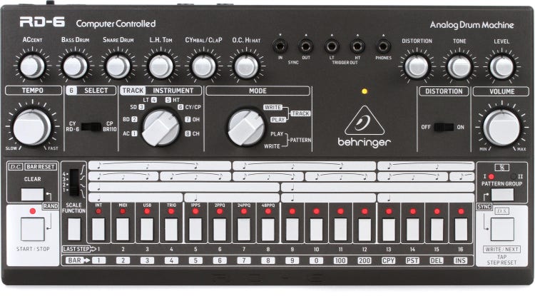 Behringer RD-9 Analog Drum Machine - White for sale online