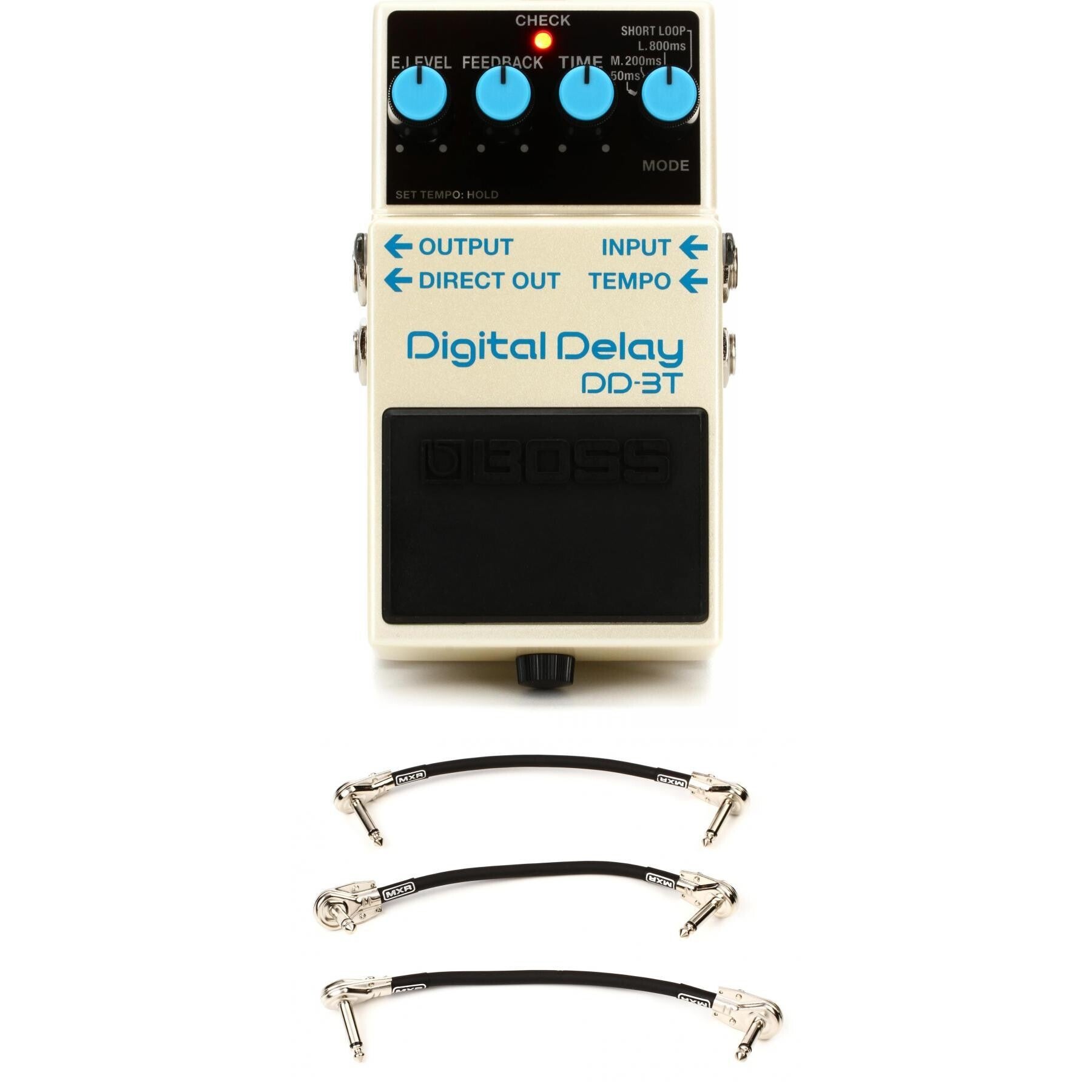 Boss DD-3T Digital Delay Pedal with 3 Patch Cables | Sweetwater