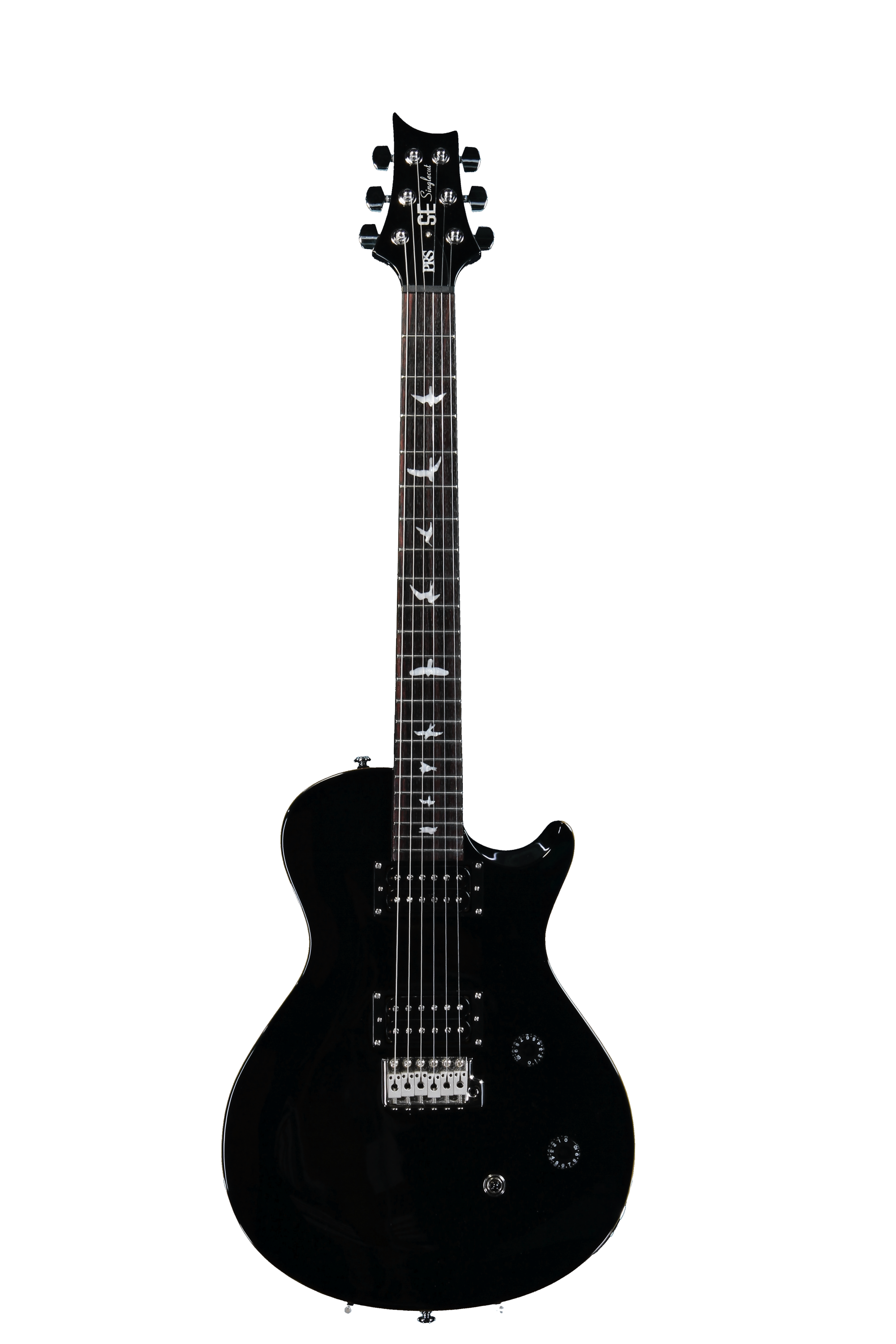 PRS SE Singlecut Tremolo - Black with Birds | Sweetwater PRS SE Singlecut Tremolo - Black with Birds | Sweetwater