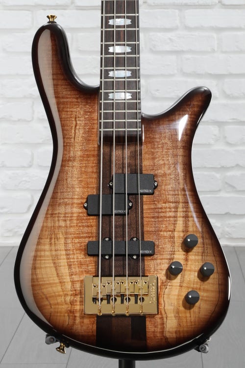 Spector USA NS-2 Electric Bass Guitar - Brown Edgeburst