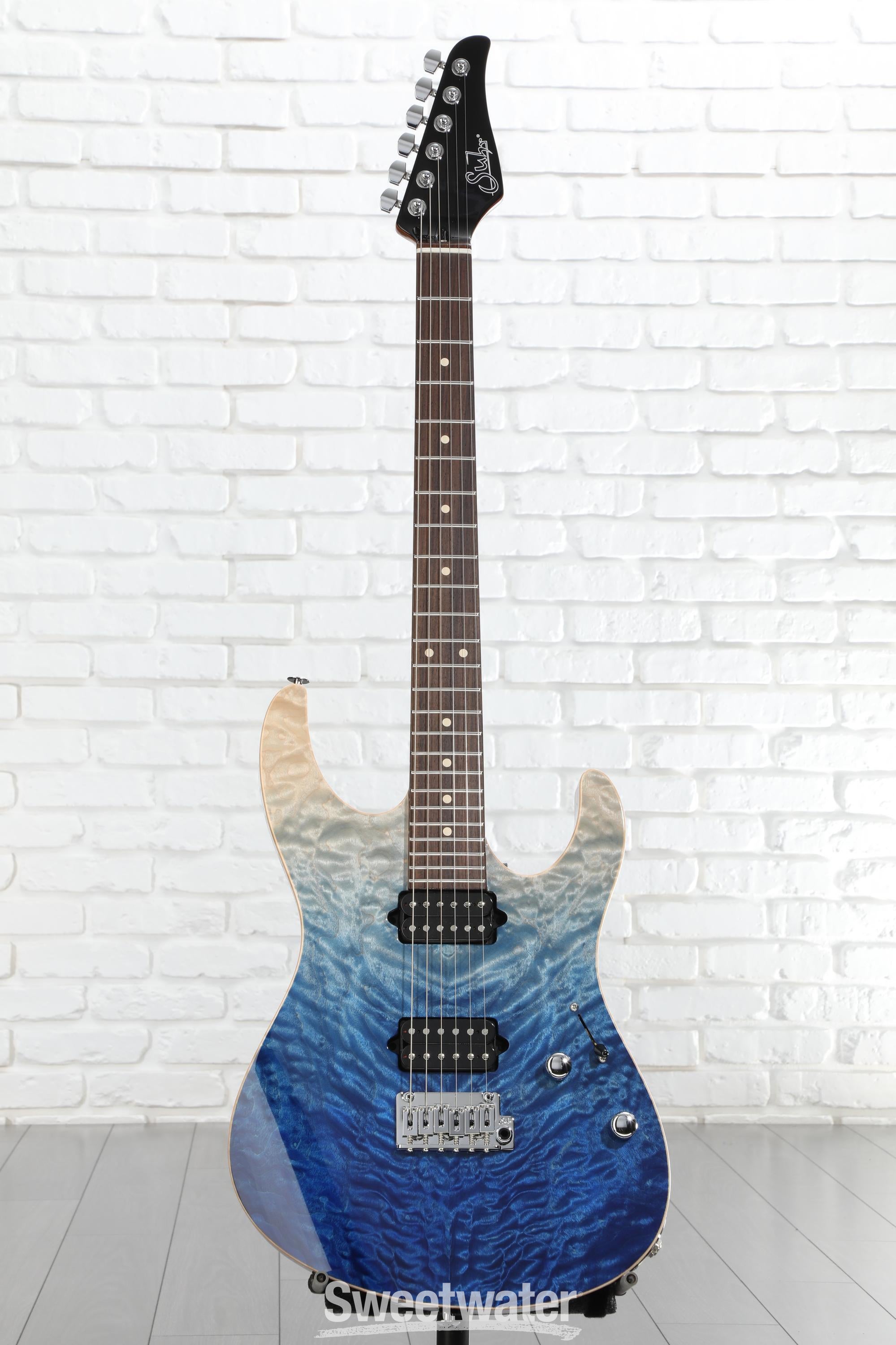 Suhr Modern Set Neck Electric Guitar - Blue Fade | Sweetwater