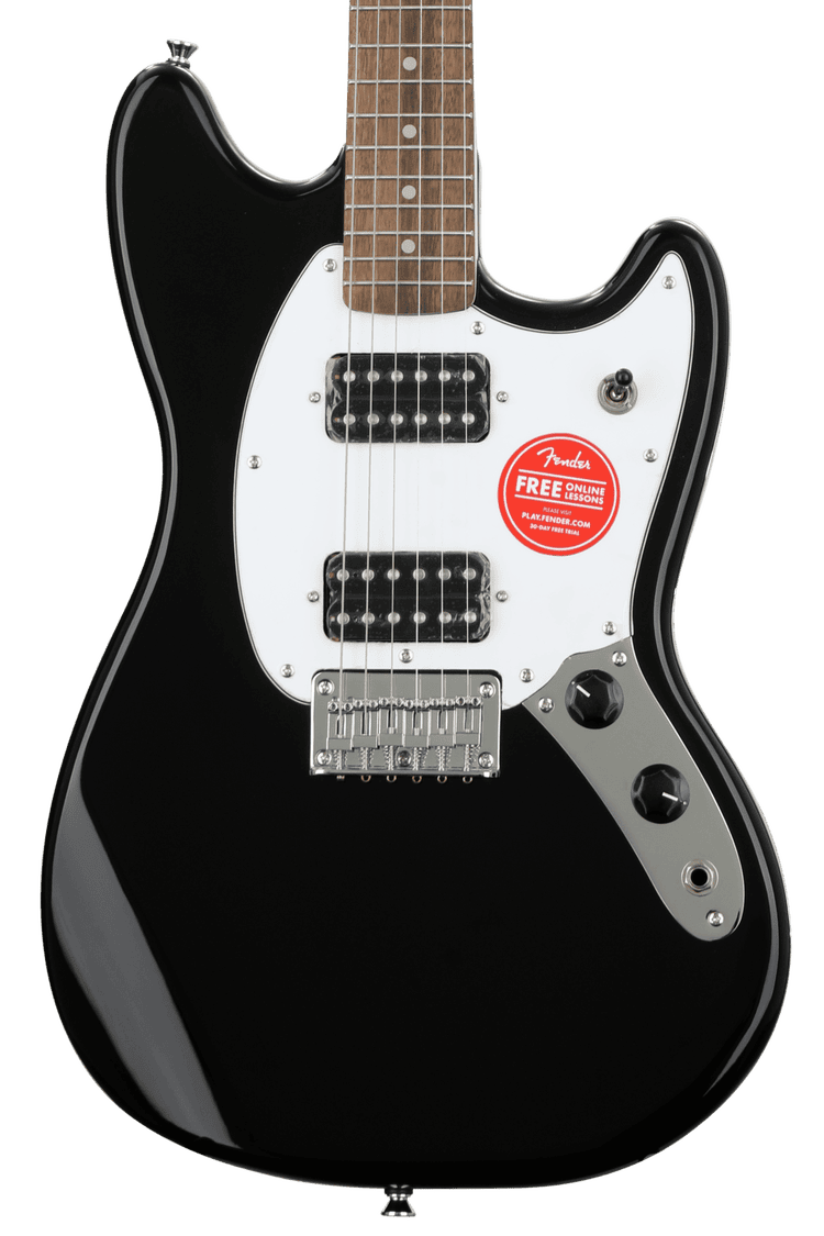 Squier Bullet Mustang HH - Black with Indian Laurel Fingerboard