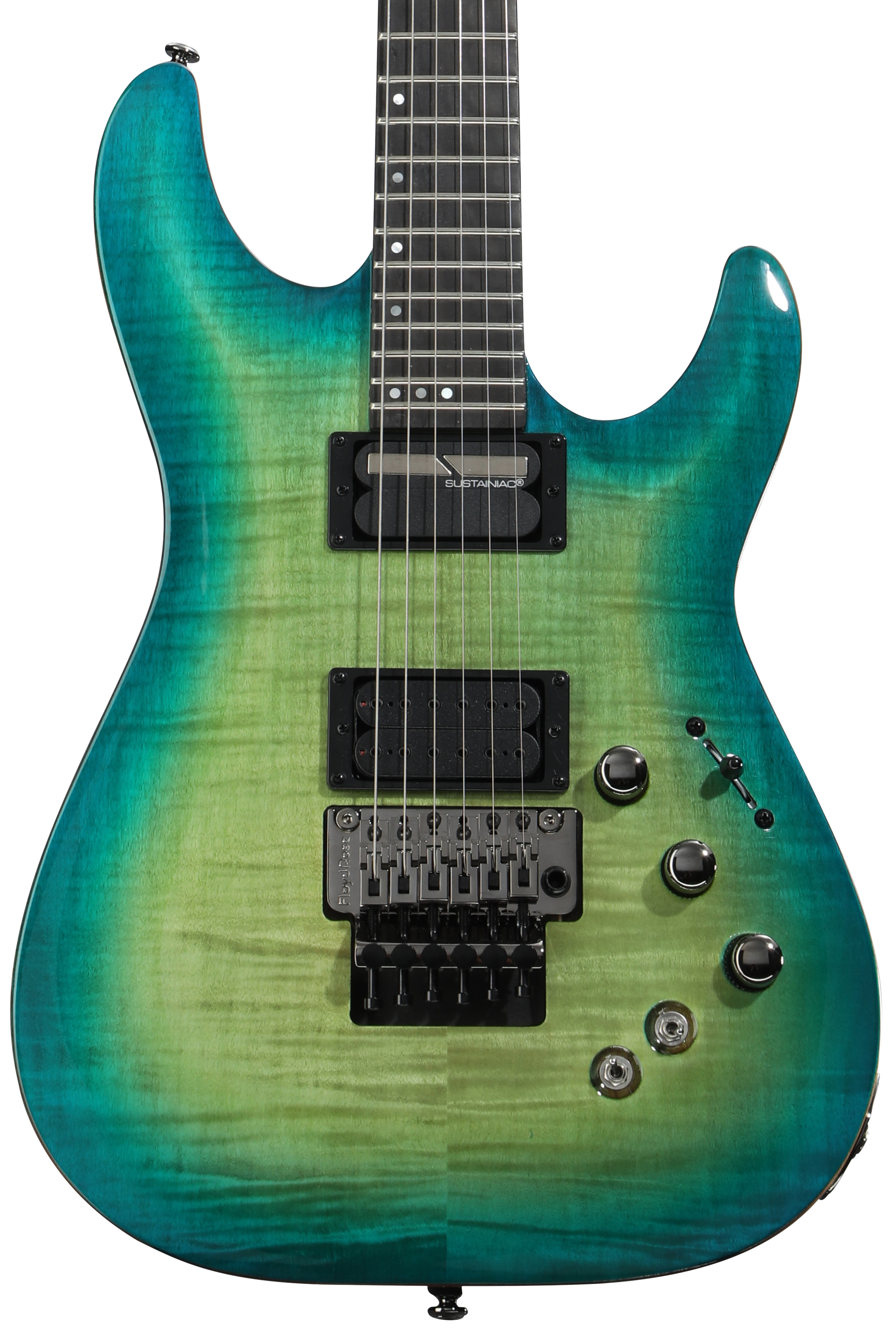 Schecter BlackJack SLS C-1 FR-S Electric Guitar - Aquaburst