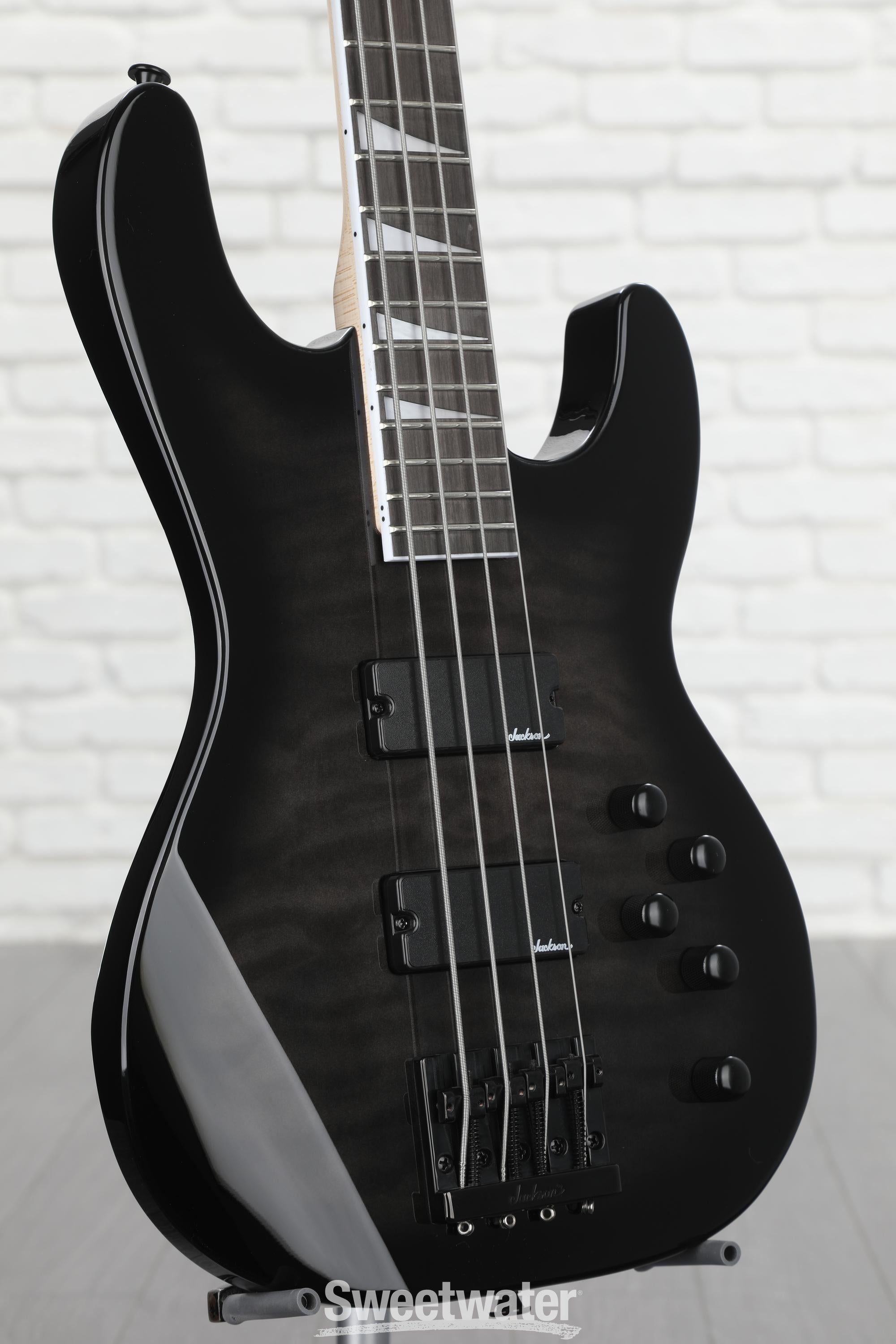 Jackson Concert Bass JS3Q - Transparent Black | Sweetwater