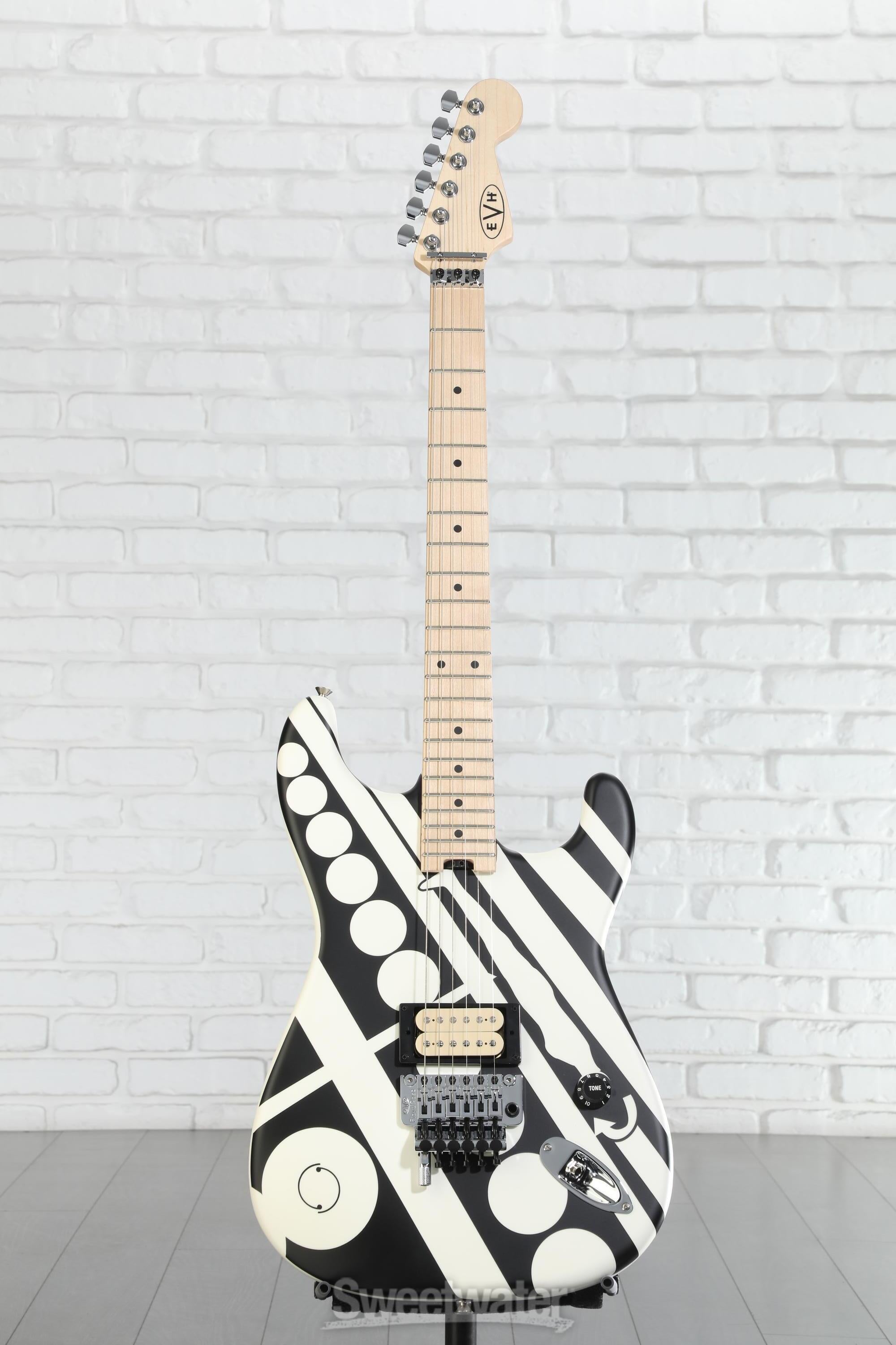 EVH Striped Series Circles Electric Guitar - Crop Circles | Sweetwater