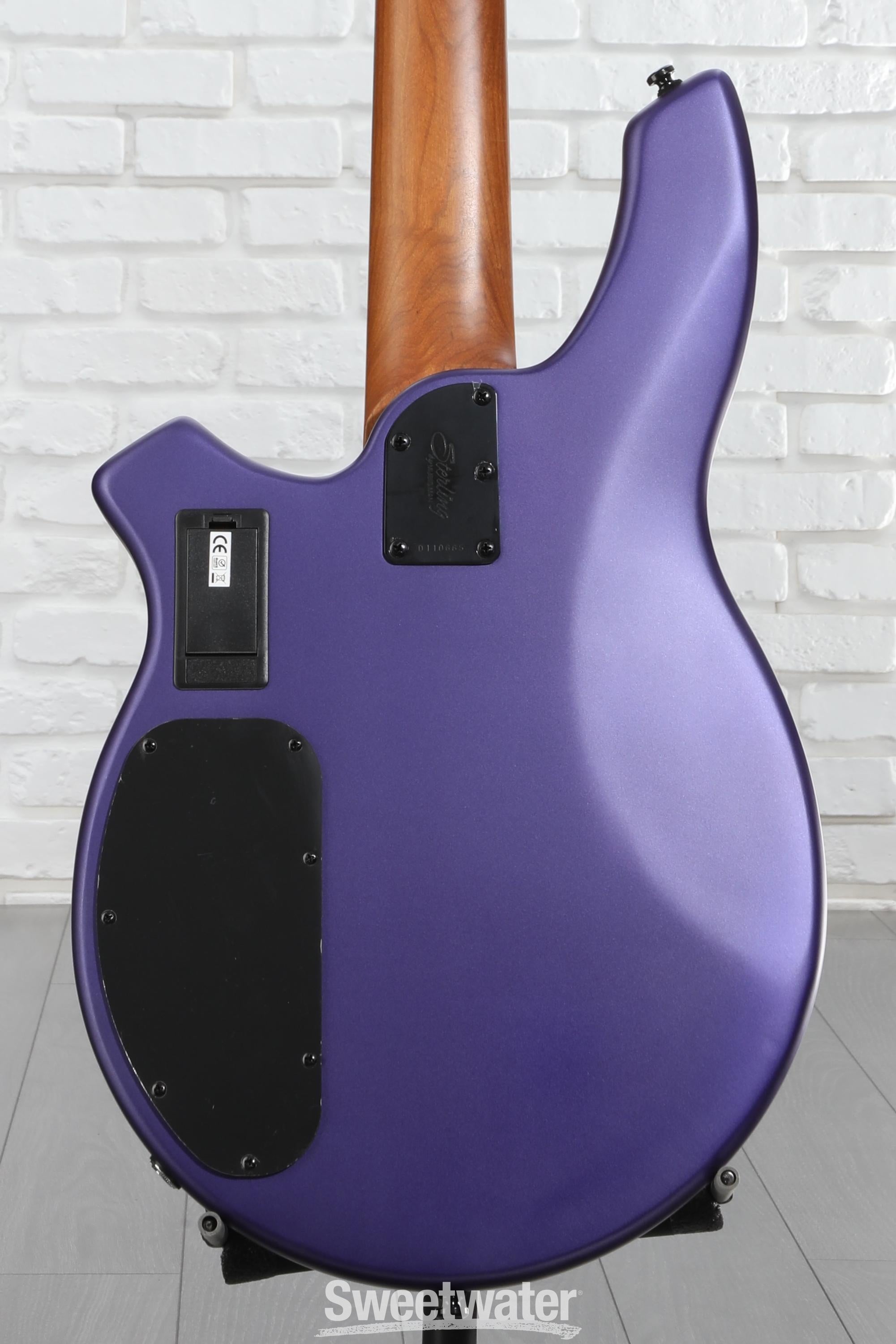 Sterling By Music Man Bongo 5 Electric 5-string Bass Guitar - Firemist Purple Satin