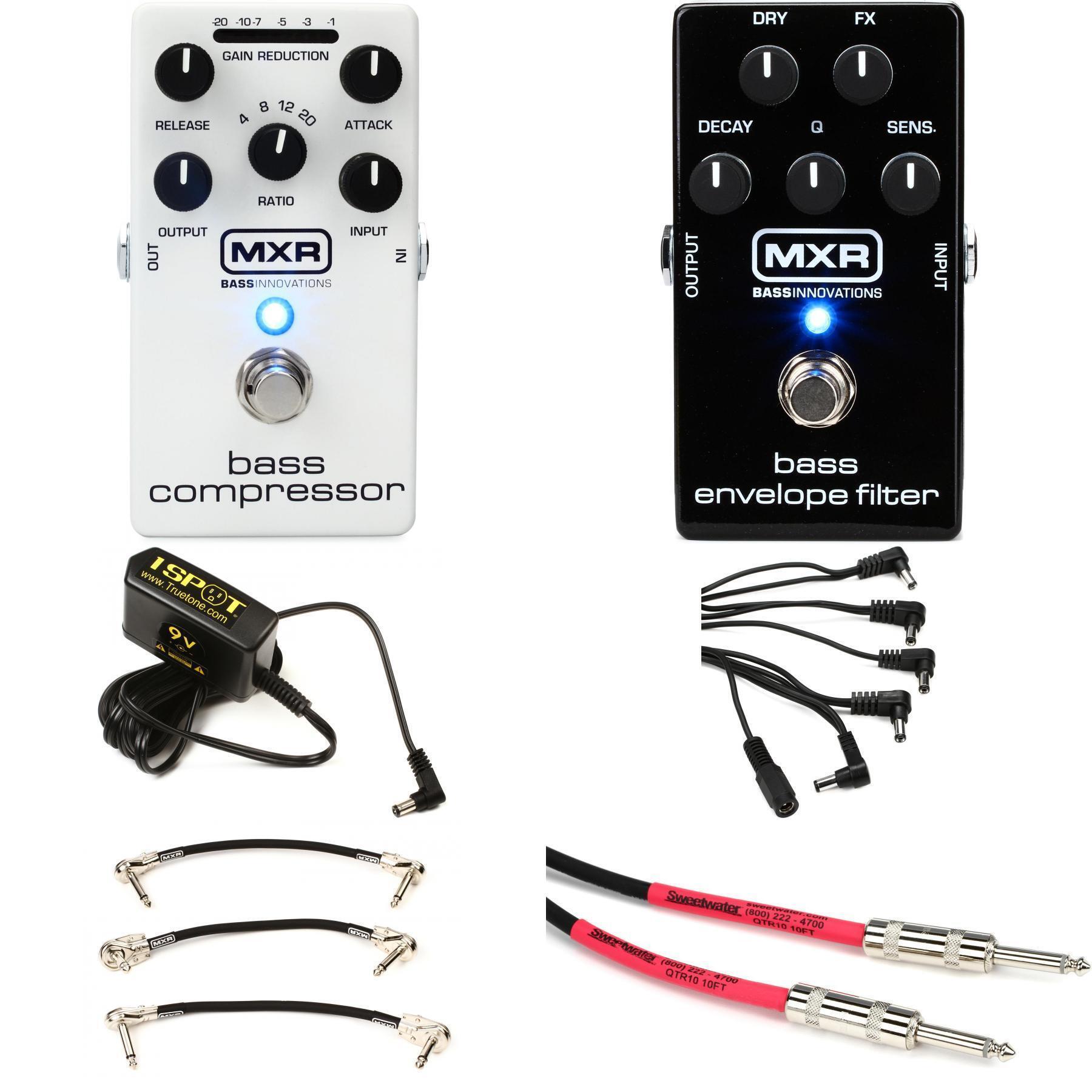 MXR M87 Bass Compressor and M82 Bass Envelope Filter Pedal Pack with Power  Supply