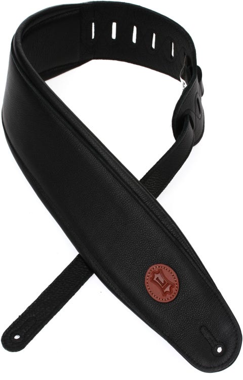 Levy's MSS2 4.5-inch Garment Leather with Heavy Padding Bass Strap - Black
