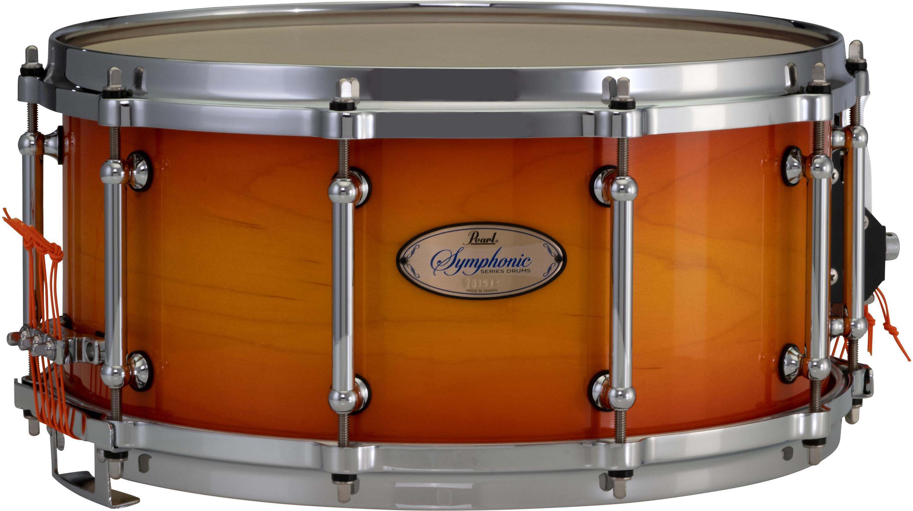 Photo of Pearl Symphonic Series Snare Drum - 6.5 inches x 14 Inches, Antique Sunburst