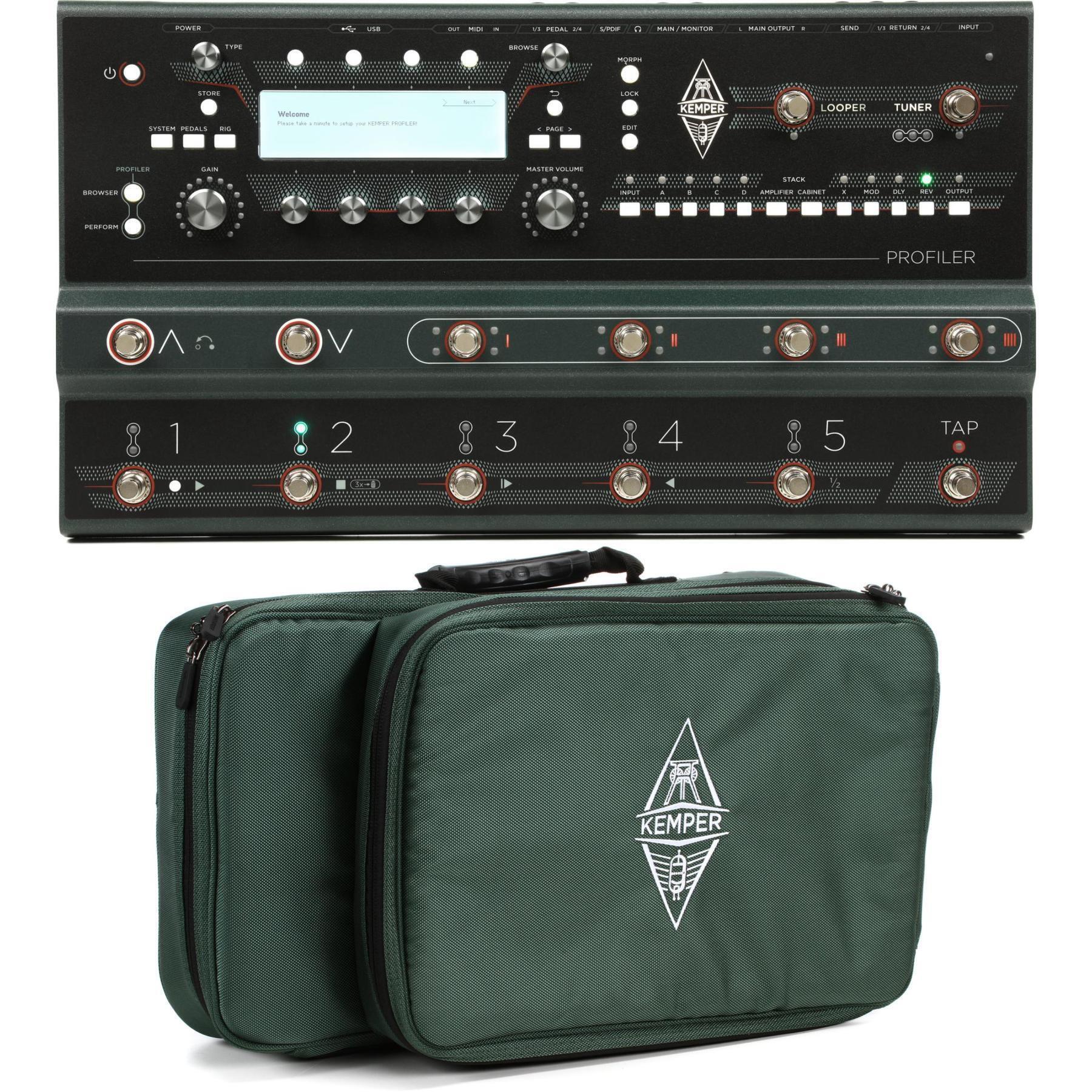 Kemper Profiler Stage Floorboard Amp Profiler and Gig Bag | Sweetwater