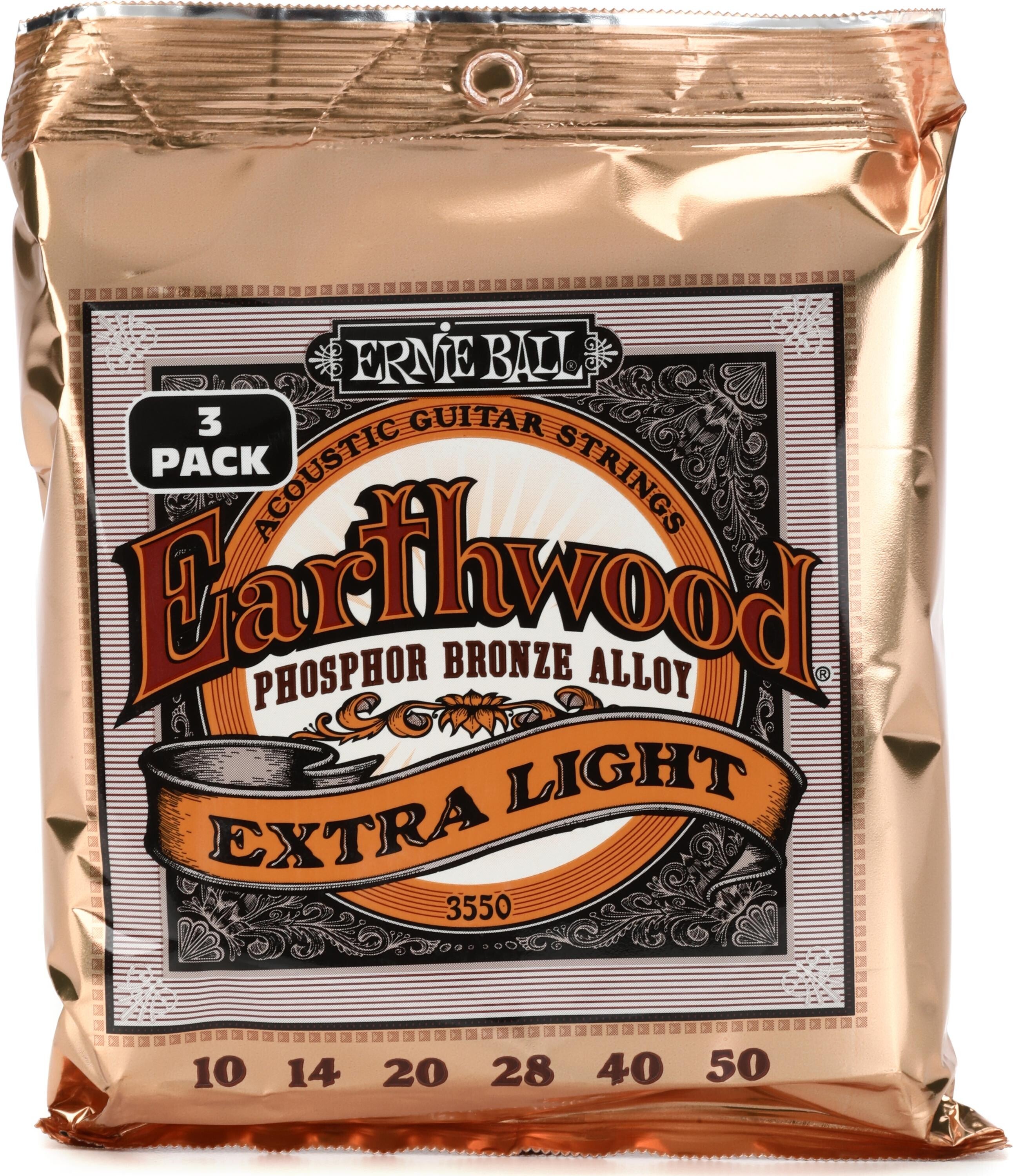 Ernie Ball 3550 Earthwood Phosphor Bronze Acoustic Guitar Strings