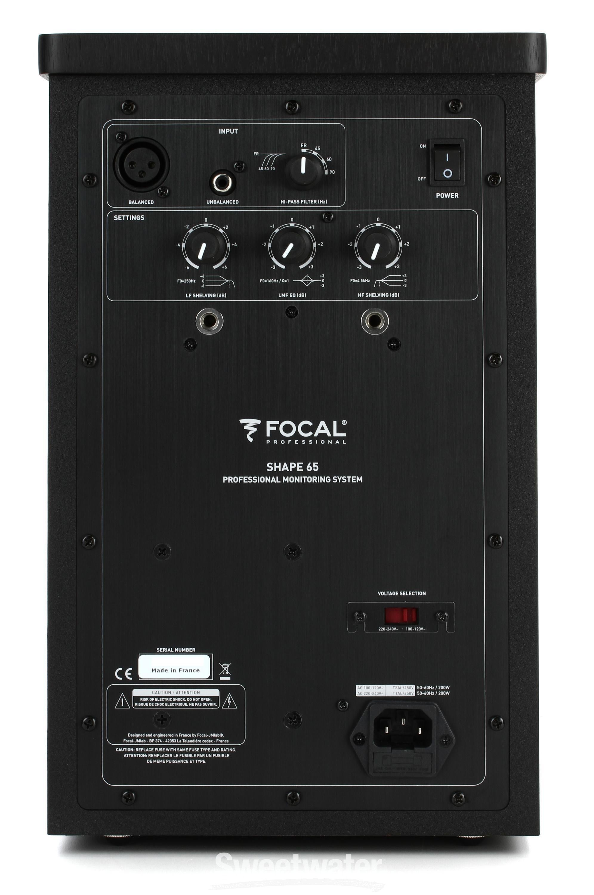 Focal Shape 65 6.5 inch Powered Studio Monitor | Sweetwater