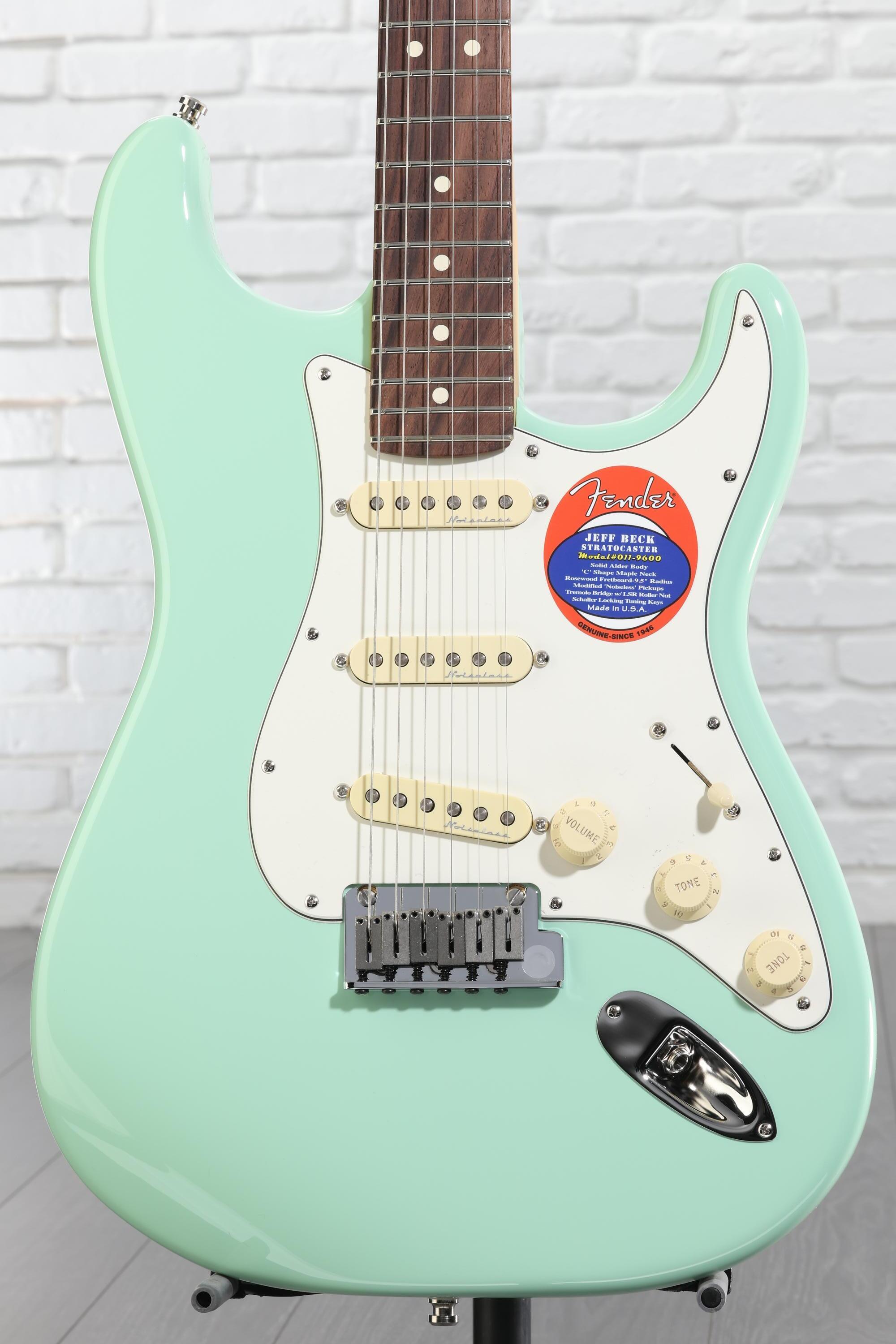 ギター Fender USA Jeff Beck Stratocaster Fender Jeff Beck Stratocaster - Surf Green with Rosewood