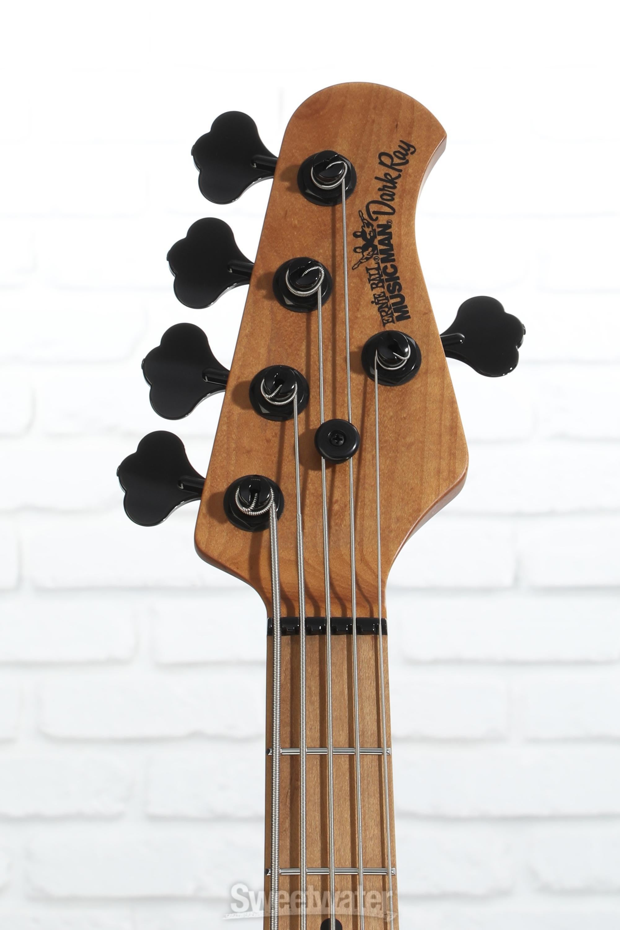 Ernie Ball Music Man DarkRay 5-string Bass Guitar - Gold Bar with Maple Fingerboard