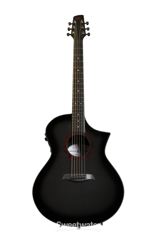 Composite Acoustics GX Grand Auditorium Acoustic/Electric - High Gloss  Carbon Burst w/Crown of Thorns Rosette