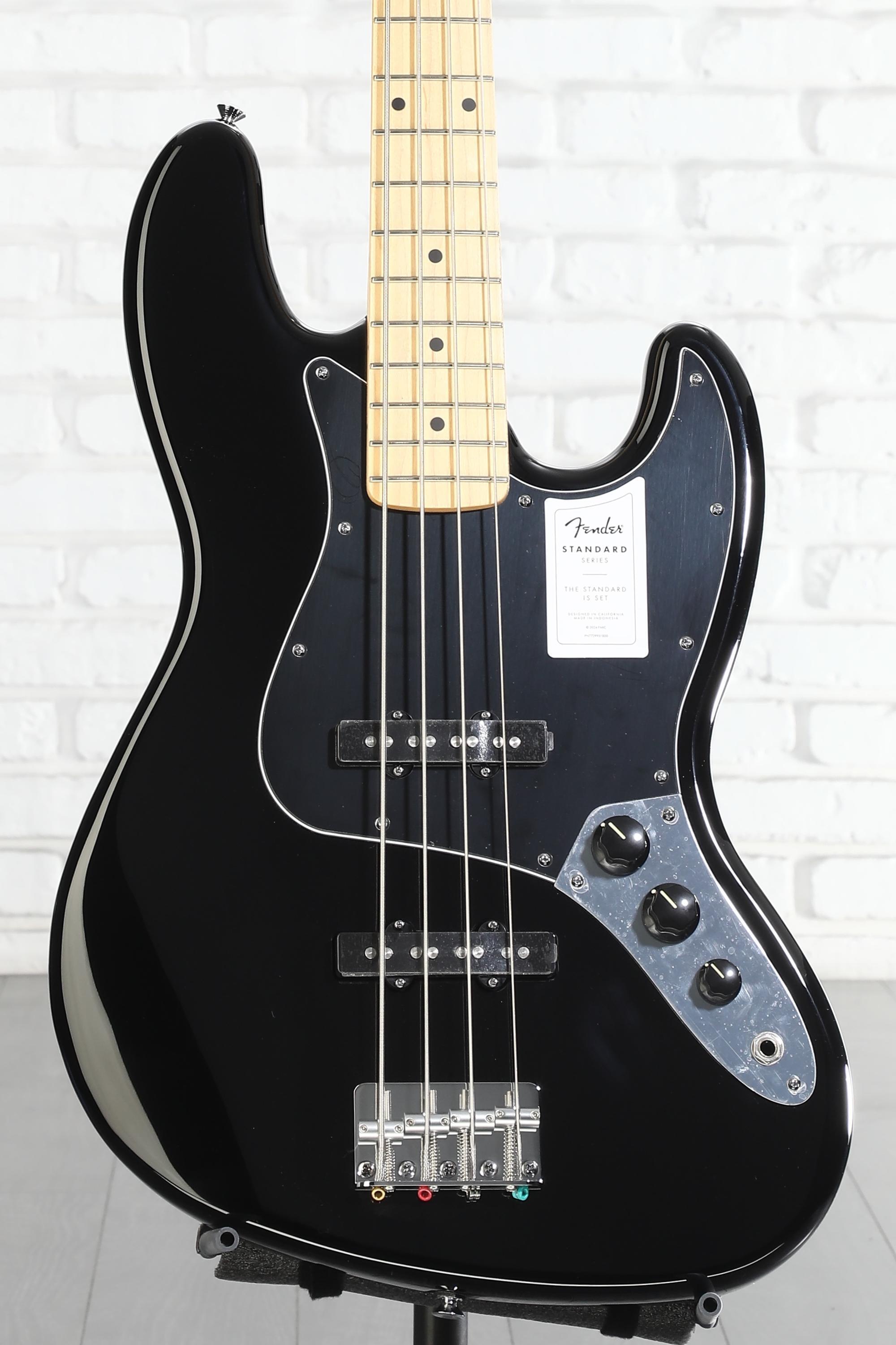 Fender Standard Jazz Bass - Black, Maple Fingerboard | Sweetwater