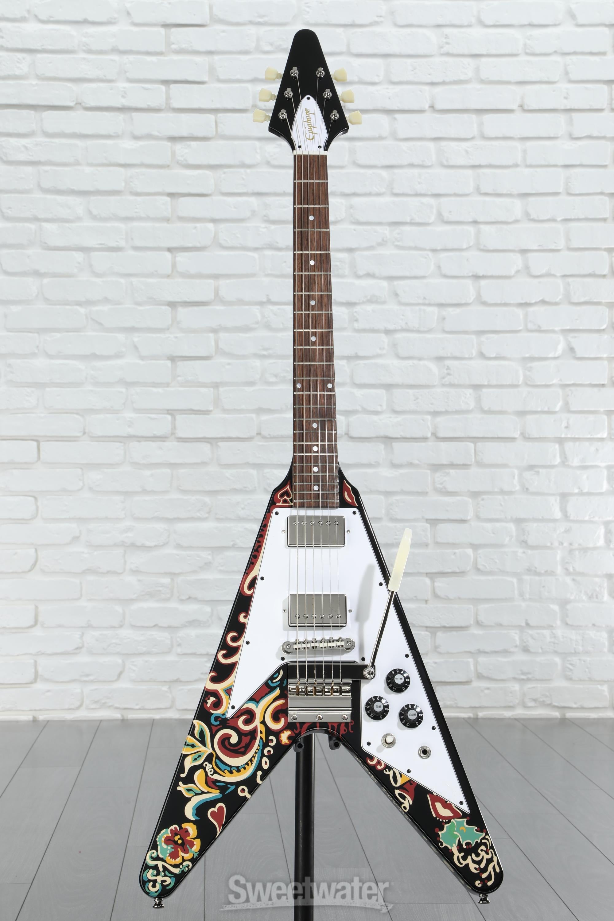 ギター Epiphone Jimi Hendrix Love Drops FlyingV Epiphone Jimi Hendrix Love Drops Flying V Ebony 7.8