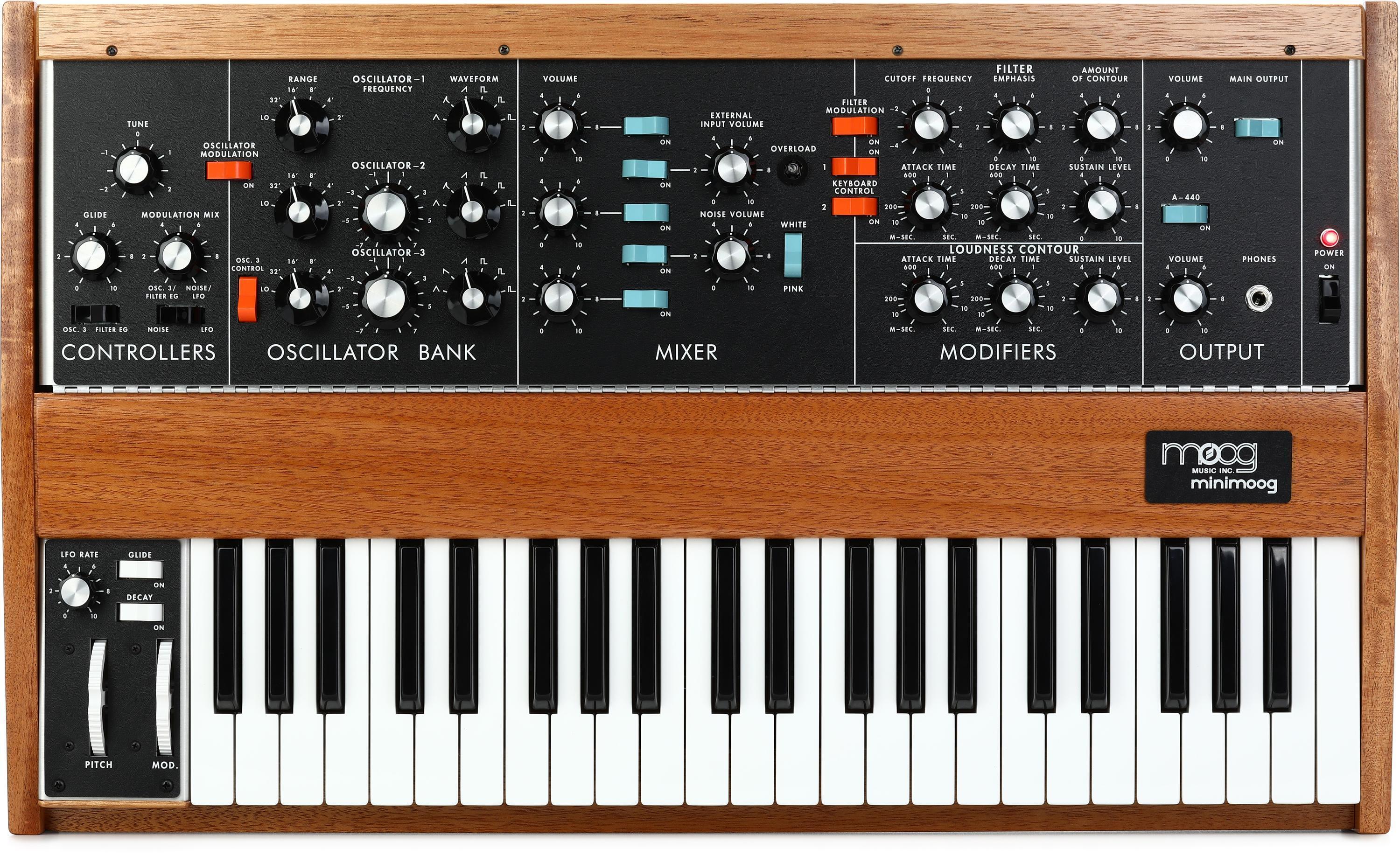Moog Minimoog Model D Analog Synthesizer Mahogany Sweetwater