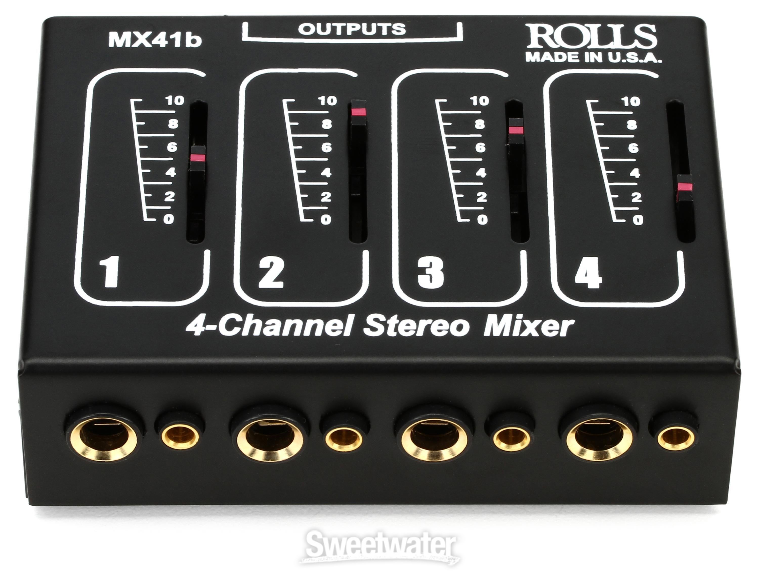 Rolls MX41B Stereo 4-channel Mixer | Sweetwater