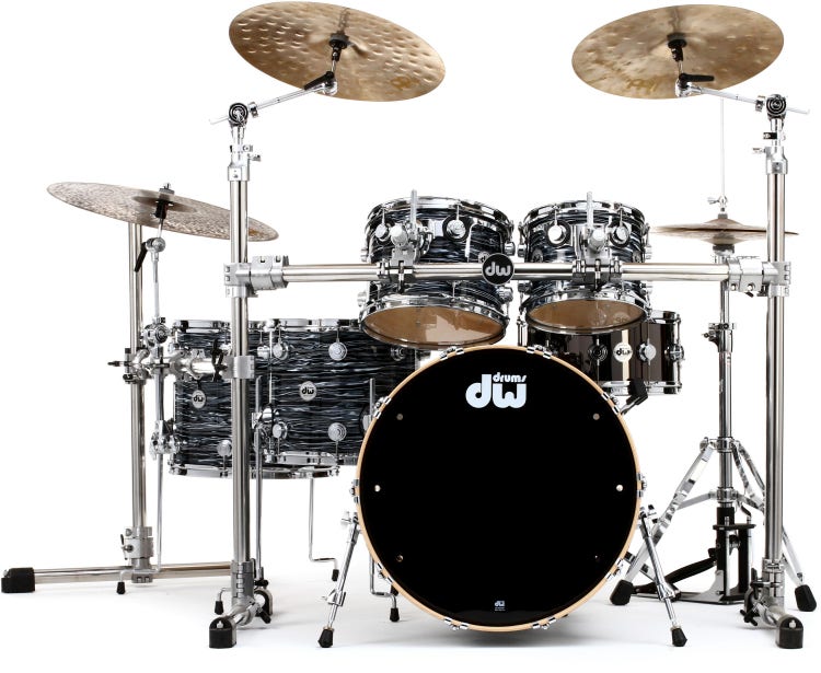 DW Collector's Series 5-piece Shell Pack - Black Oyster FinishPly