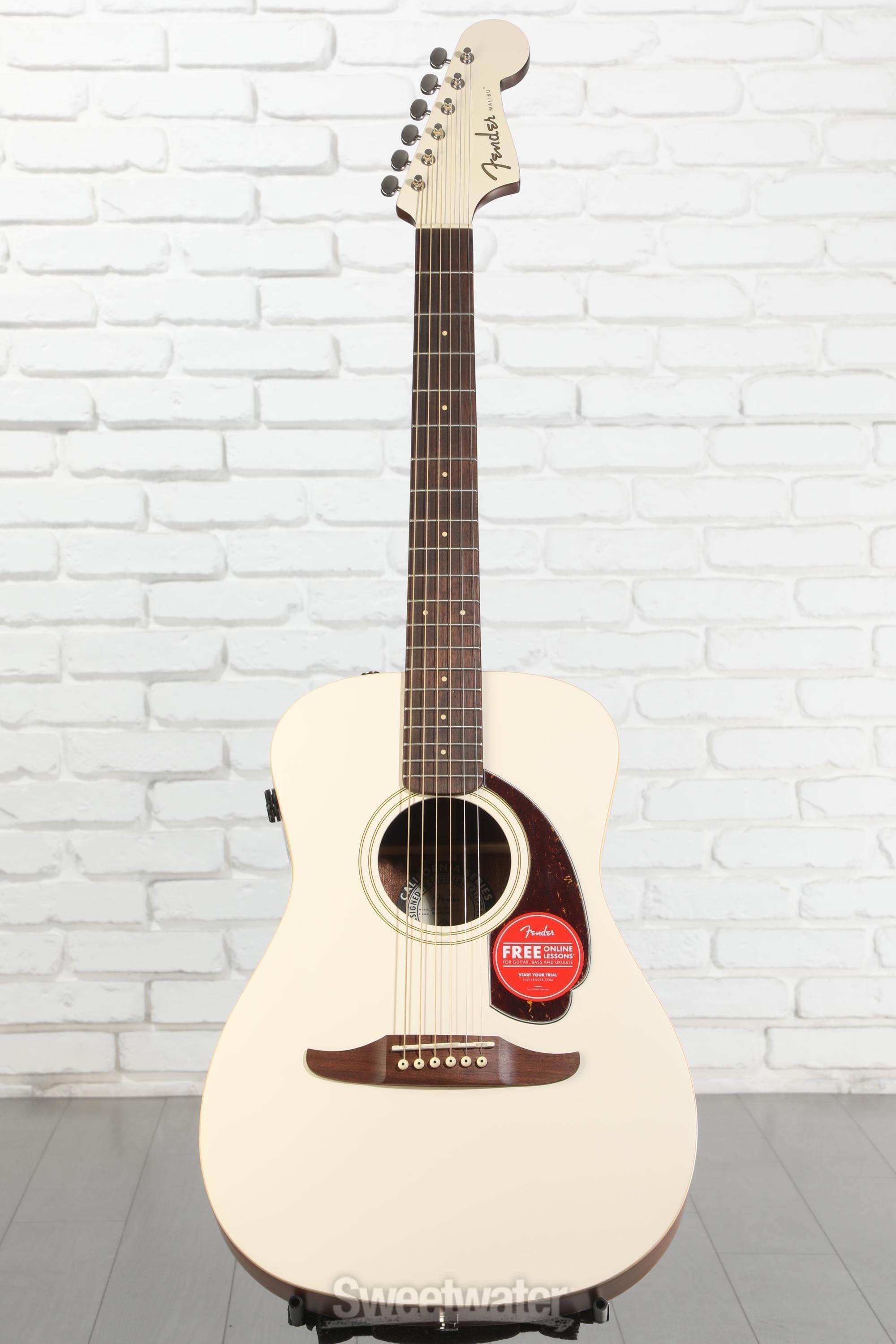 Fender Malibu Player Acoustic-electric Guitar - Olympic White