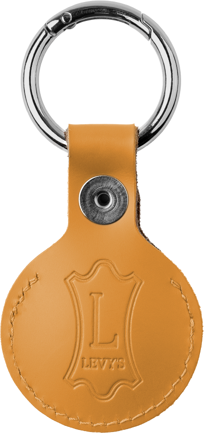 Photo of Levy's Premium Leather AirTag Keychain - Tan