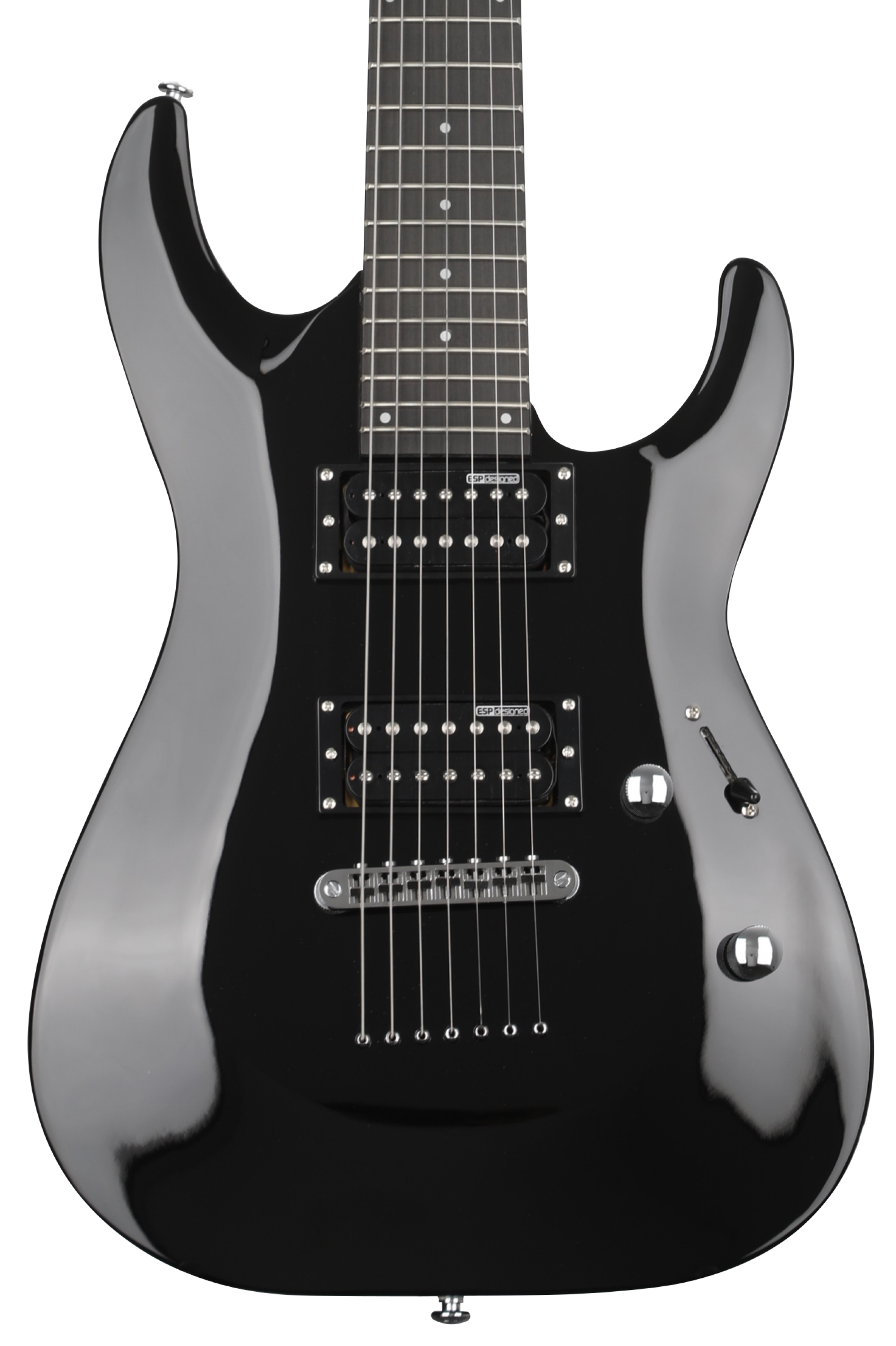 ☆MH☆ ESP LTD MH-17 7-string Solidbody Electric Guitar - Black | Sweetwater