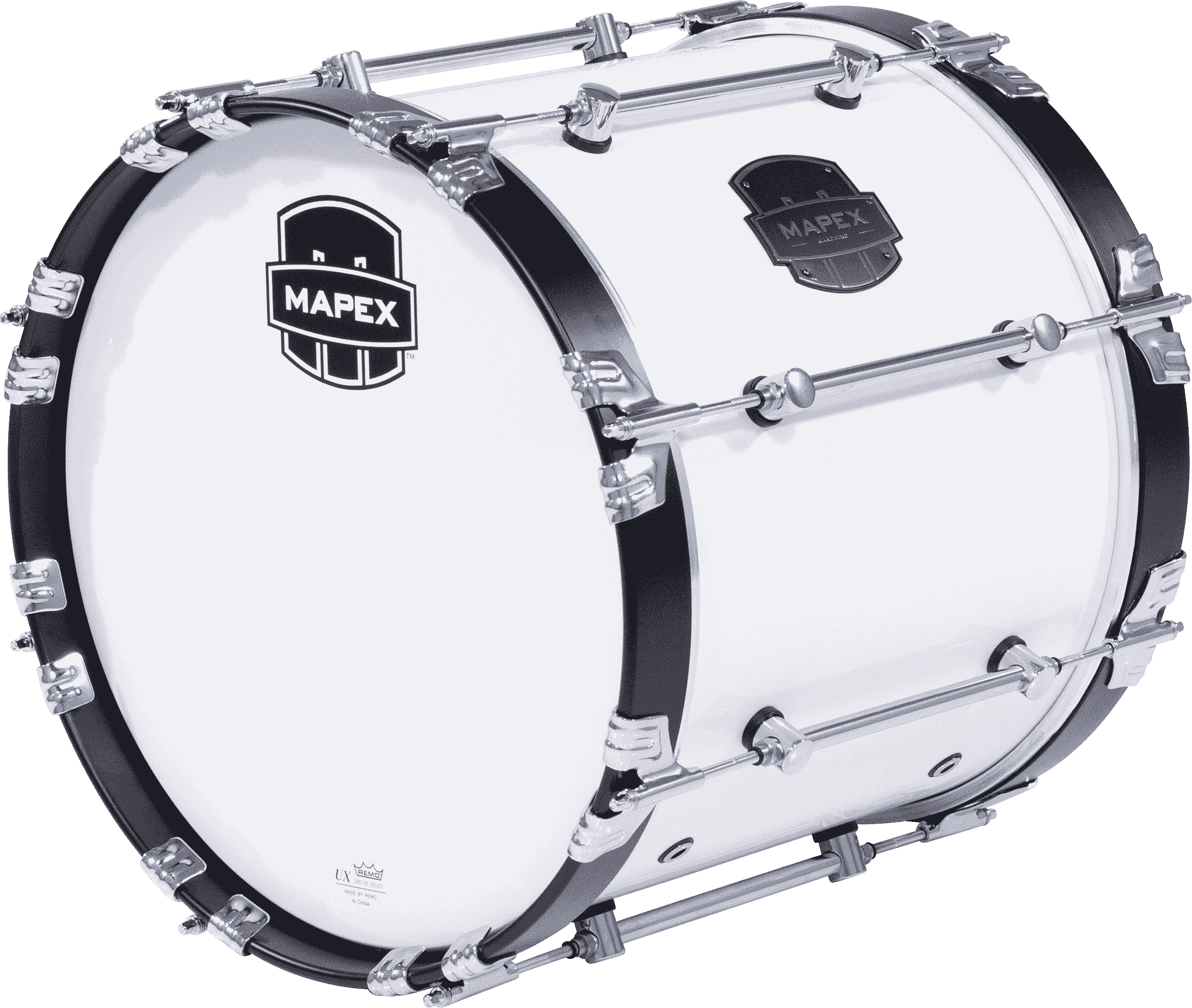 Mapex Quantum Mark II Marching Bass Drum - 14 inches x 16 inches, Gloss White
