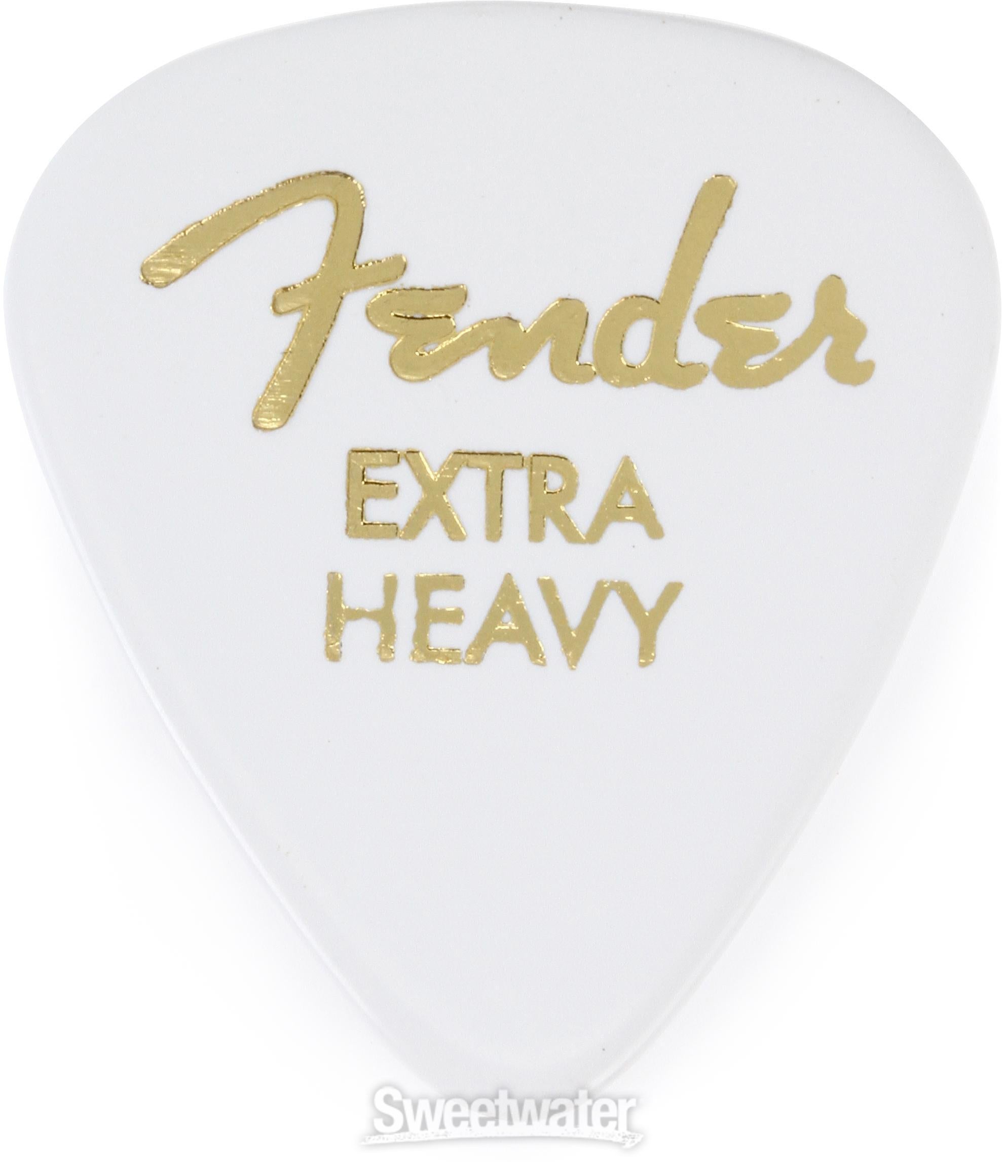 Fender 351 Premium Guitar Picks - Extra Heavy White 12-pack