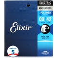 Photo of Elixir Strings 12000 Polyweb Electric Guitar Strings - .009-.042 Super Light (5-pack)