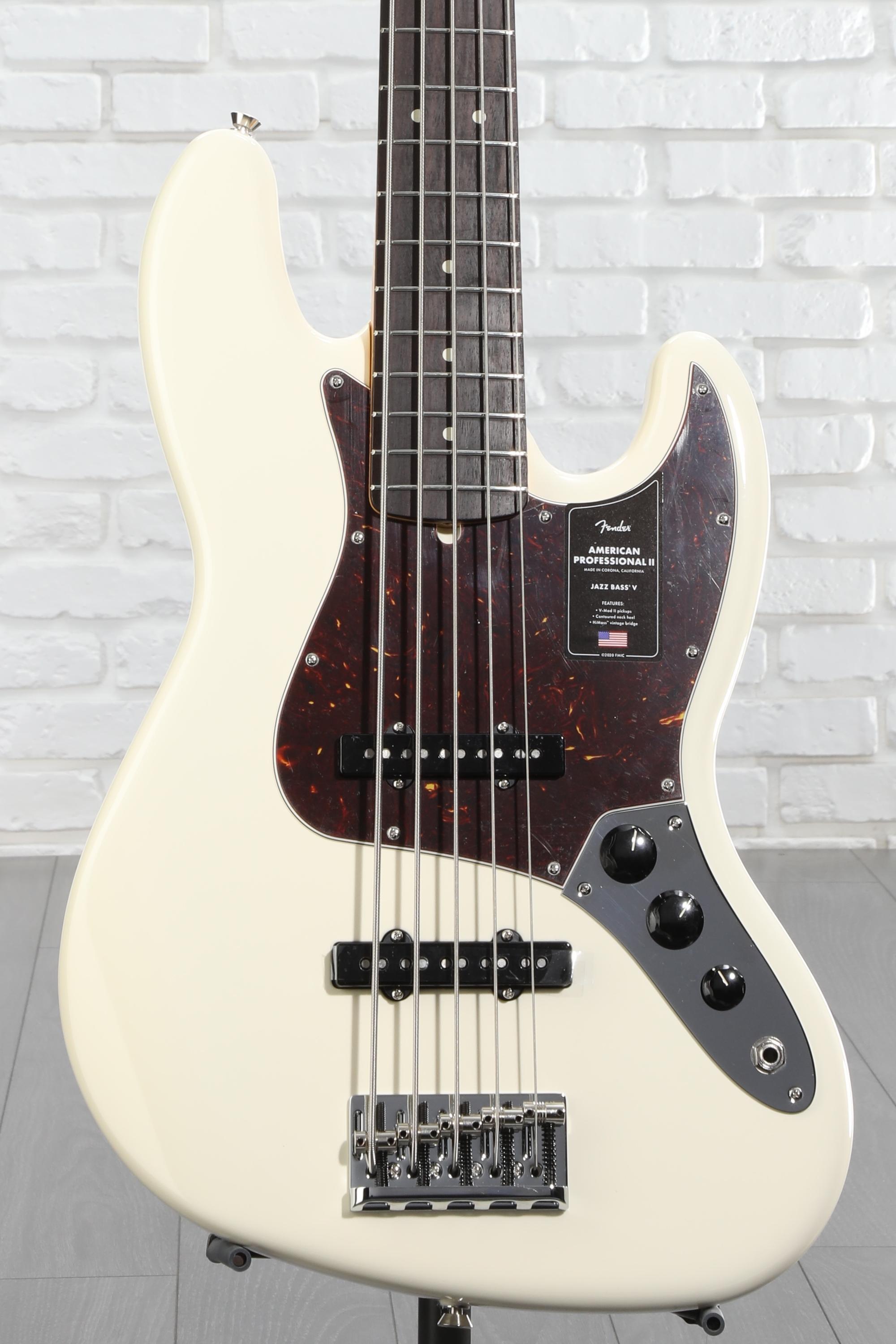 Fender American Professional II Jazz Bass V - Olympic White