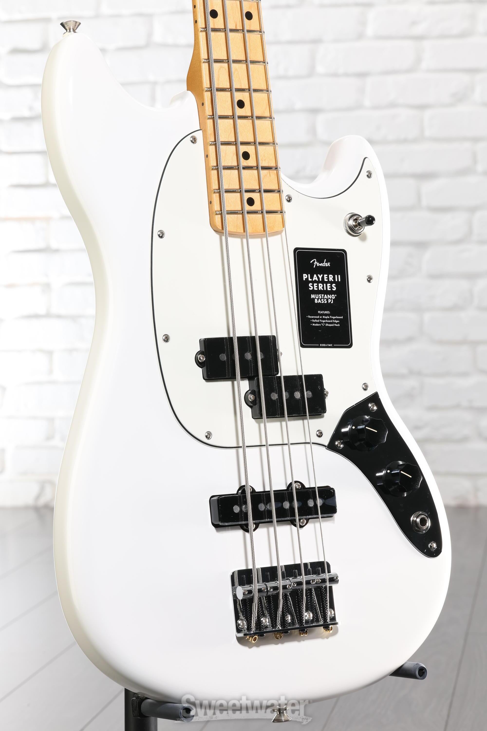 Fender Player II Mustang Bass PJ - Polar White with Maple