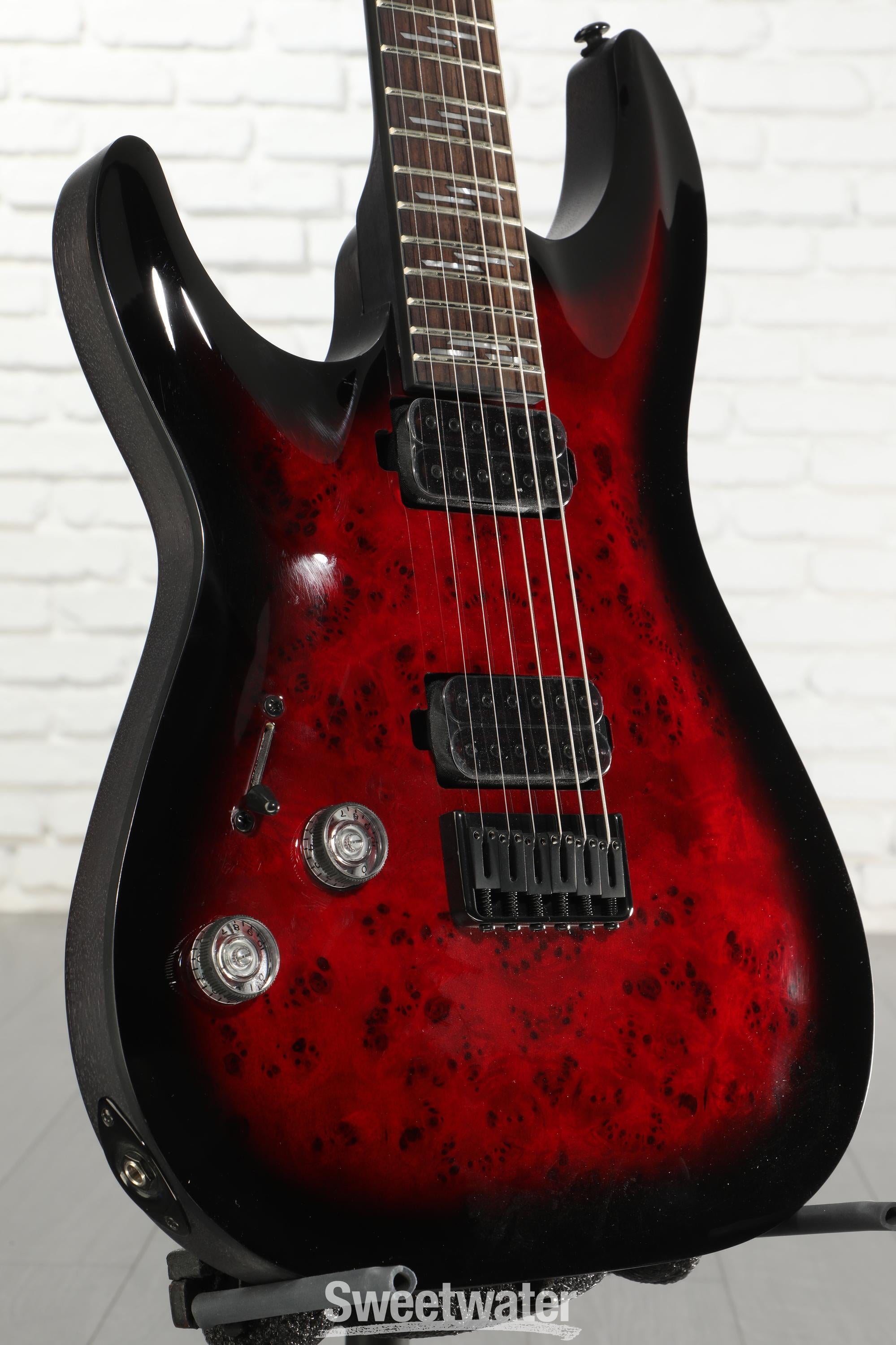 Schecter Omen Elite-6 Left-handed Electric Guitar - Black Cherry