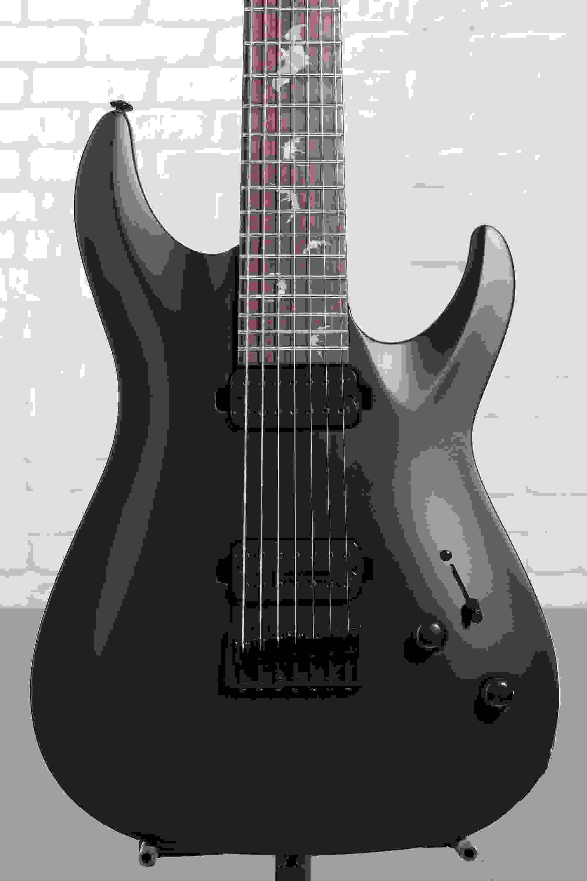 Schecter Damien-7 SBK Electric Guitar - Satin Black